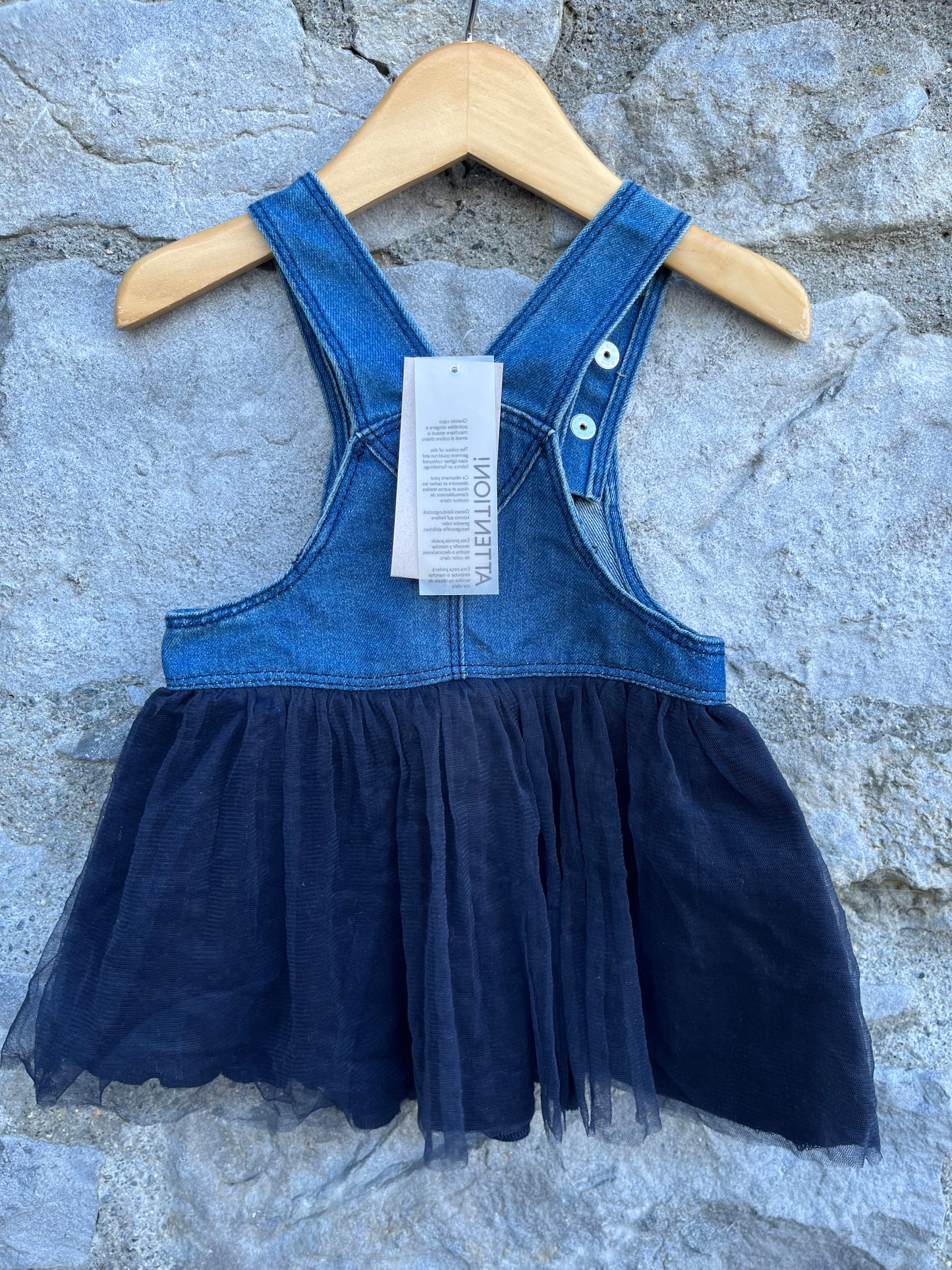 Denim pinafore 3-6m (62-68cm)