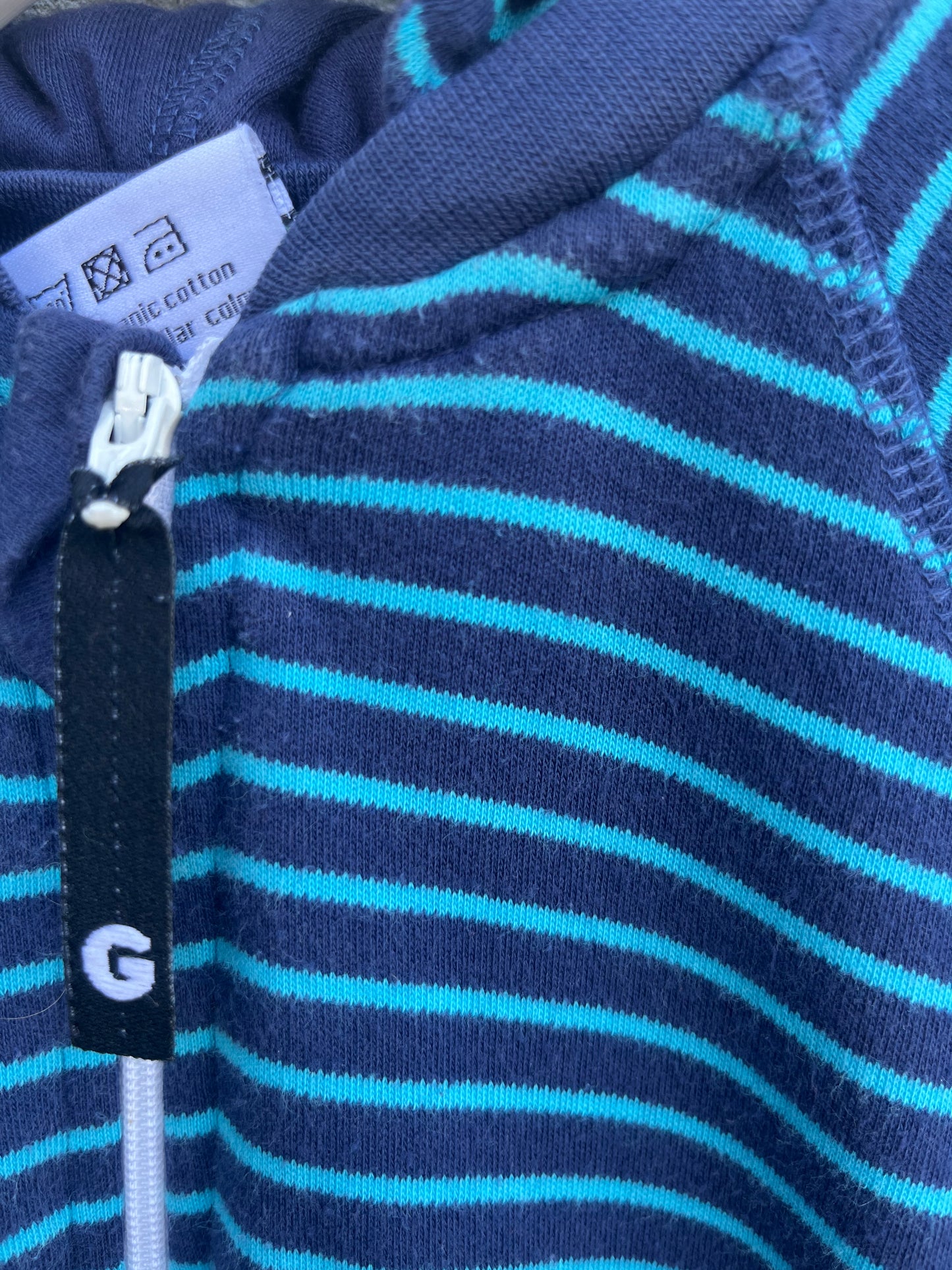 Navy hooded onesie 3-6m (62-68cm)