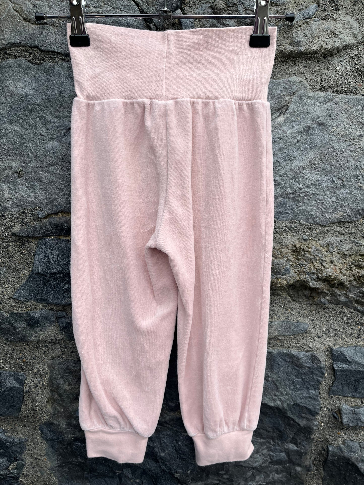 Pink velour pants 18-24m (86-92cm)