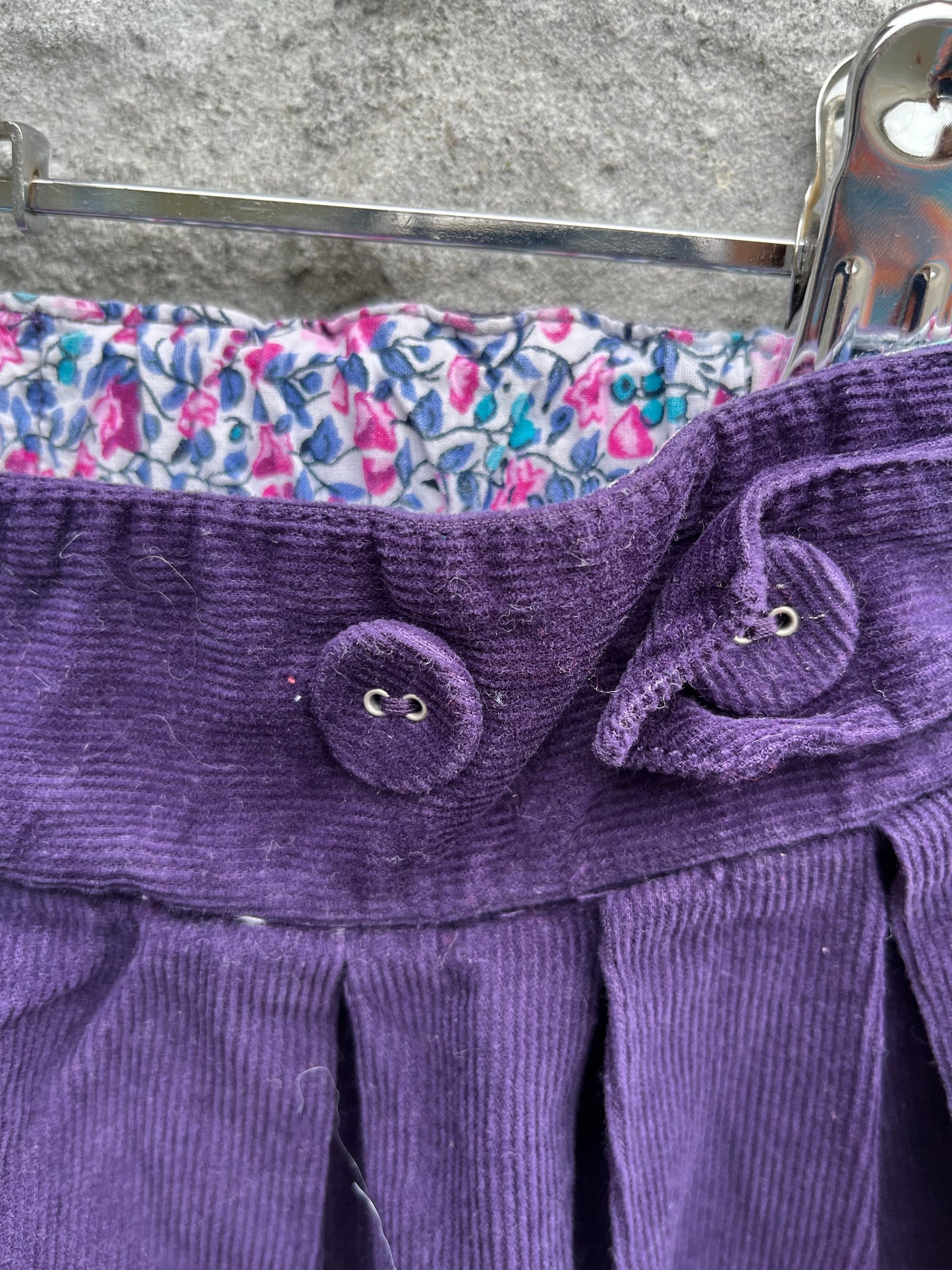Purple cord skirt 6-12m (62-80cm)