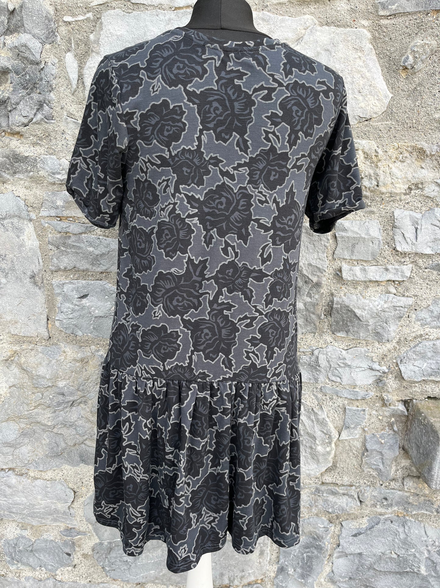 Grey floral tunic uk 8
