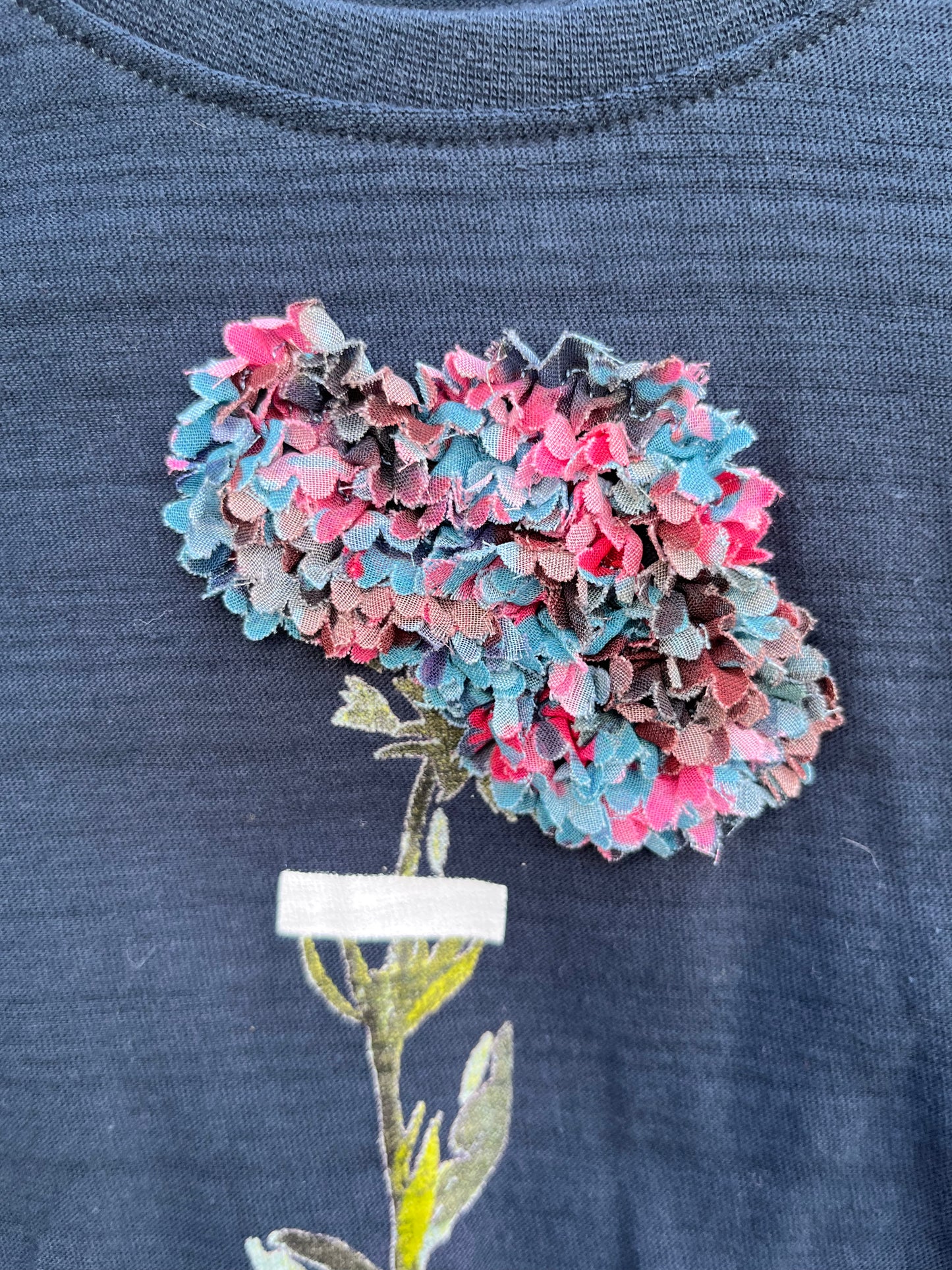 Navy floral top 9-12m (74-80cm)