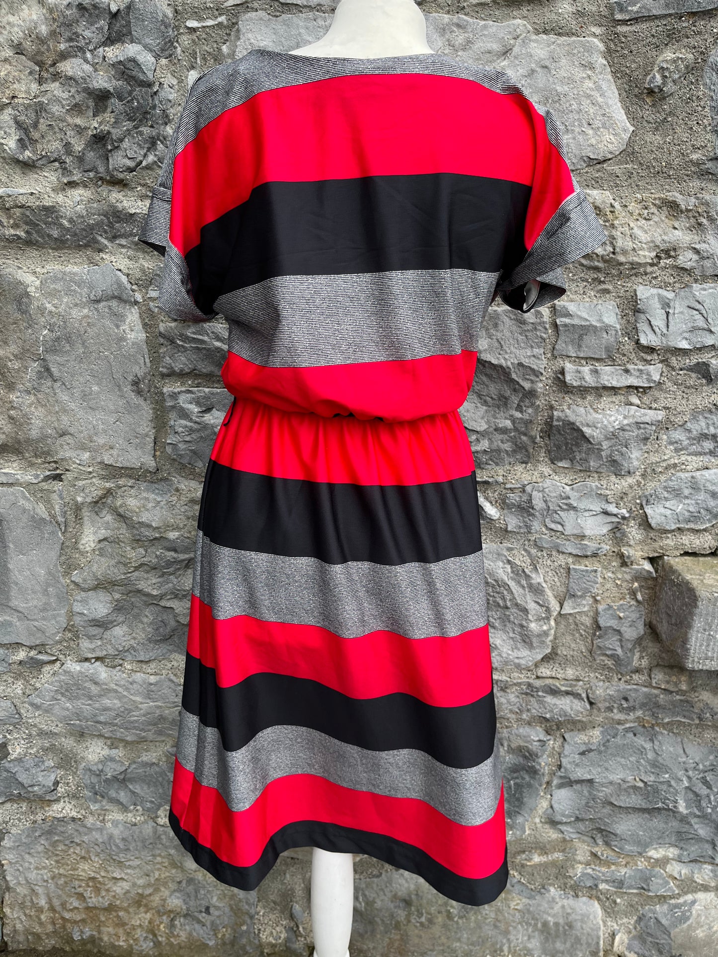 Red&grey stripy dress uk 8-10