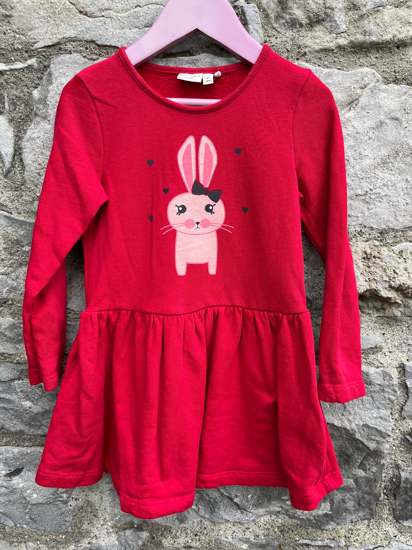 Bunny red dress 4y (104cm)