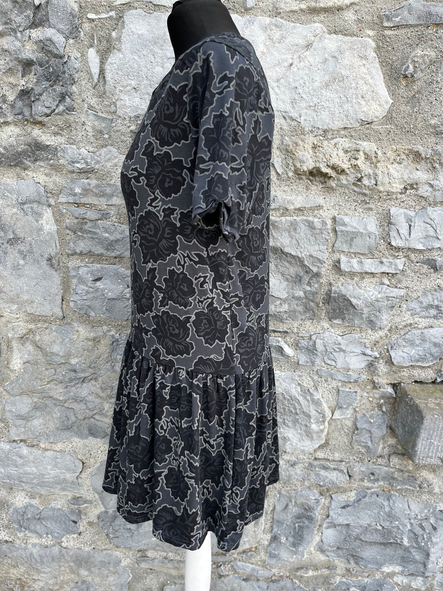Grey floral tunic uk 8