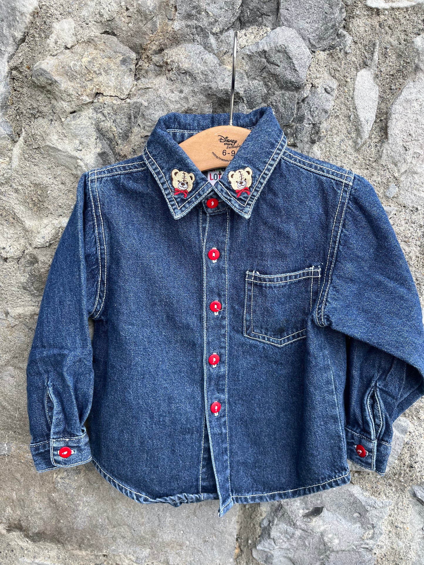 Denim teddy shirt 12m (80cm)