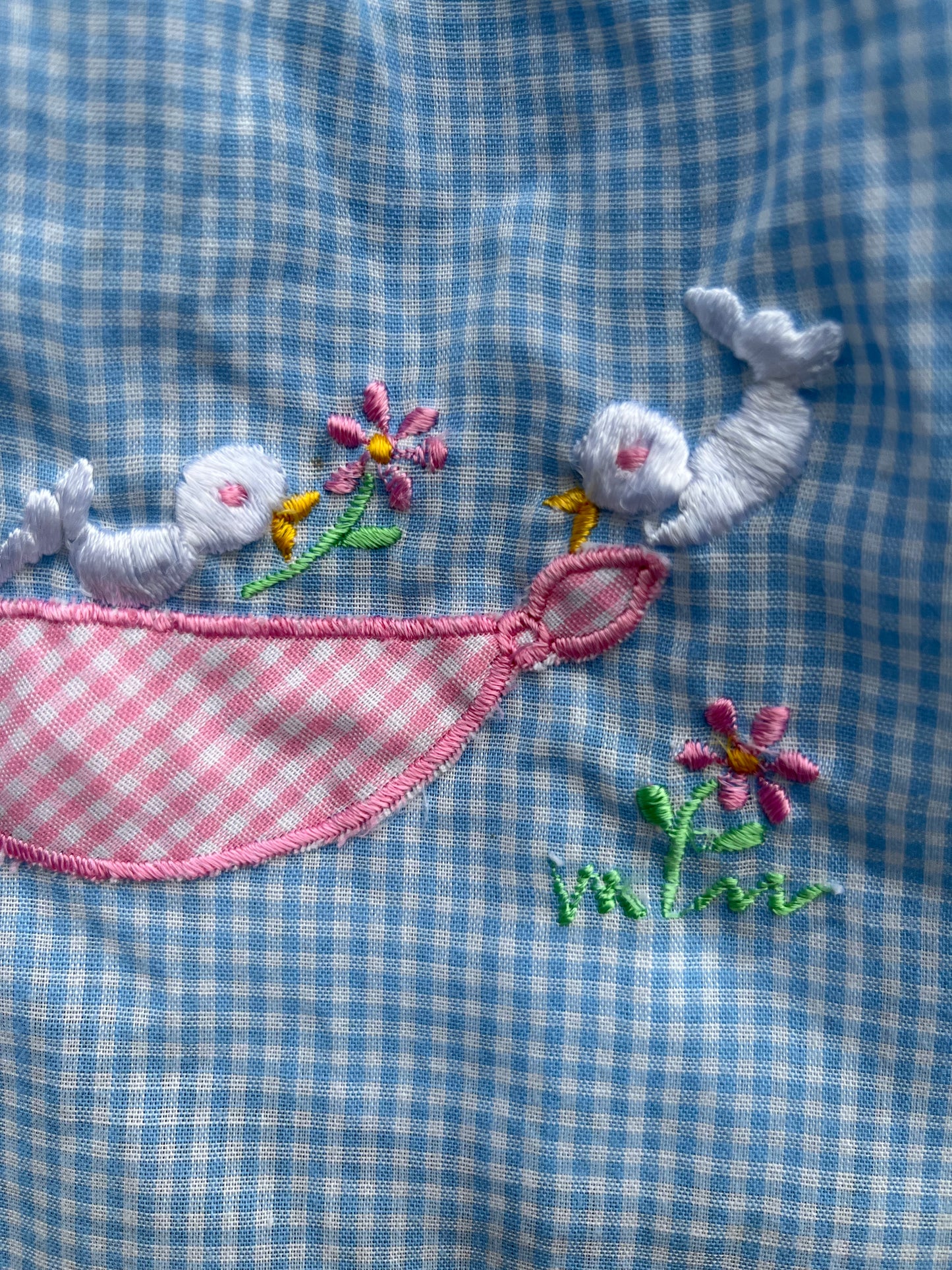 Gingham embroidered dress 0-3m (56-62cm)