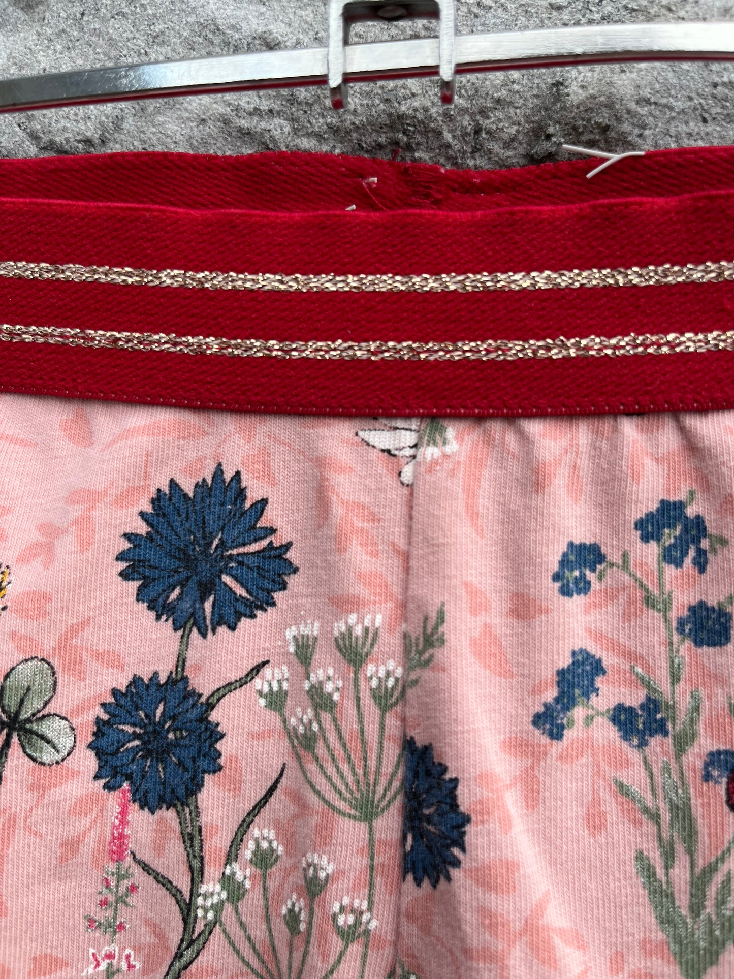 Floral pink leggings 4-6m (62-68cm)