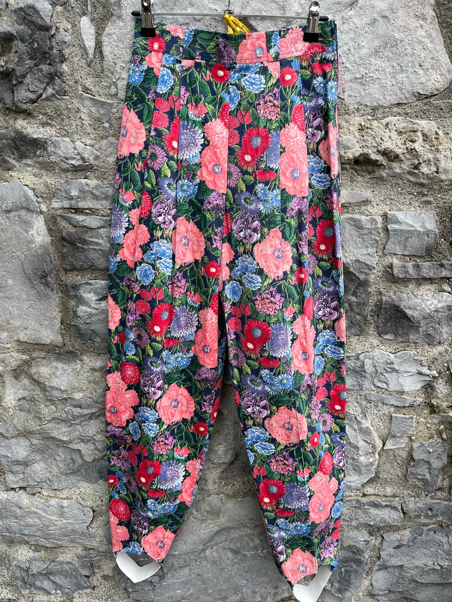 80s floral pants uk 4