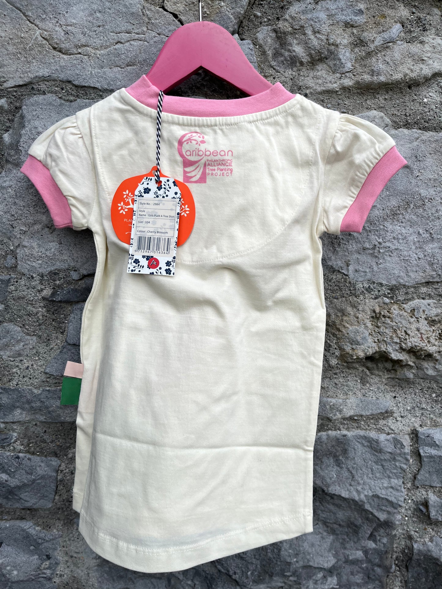 Pink plant a tree Tee 4y (104cm)