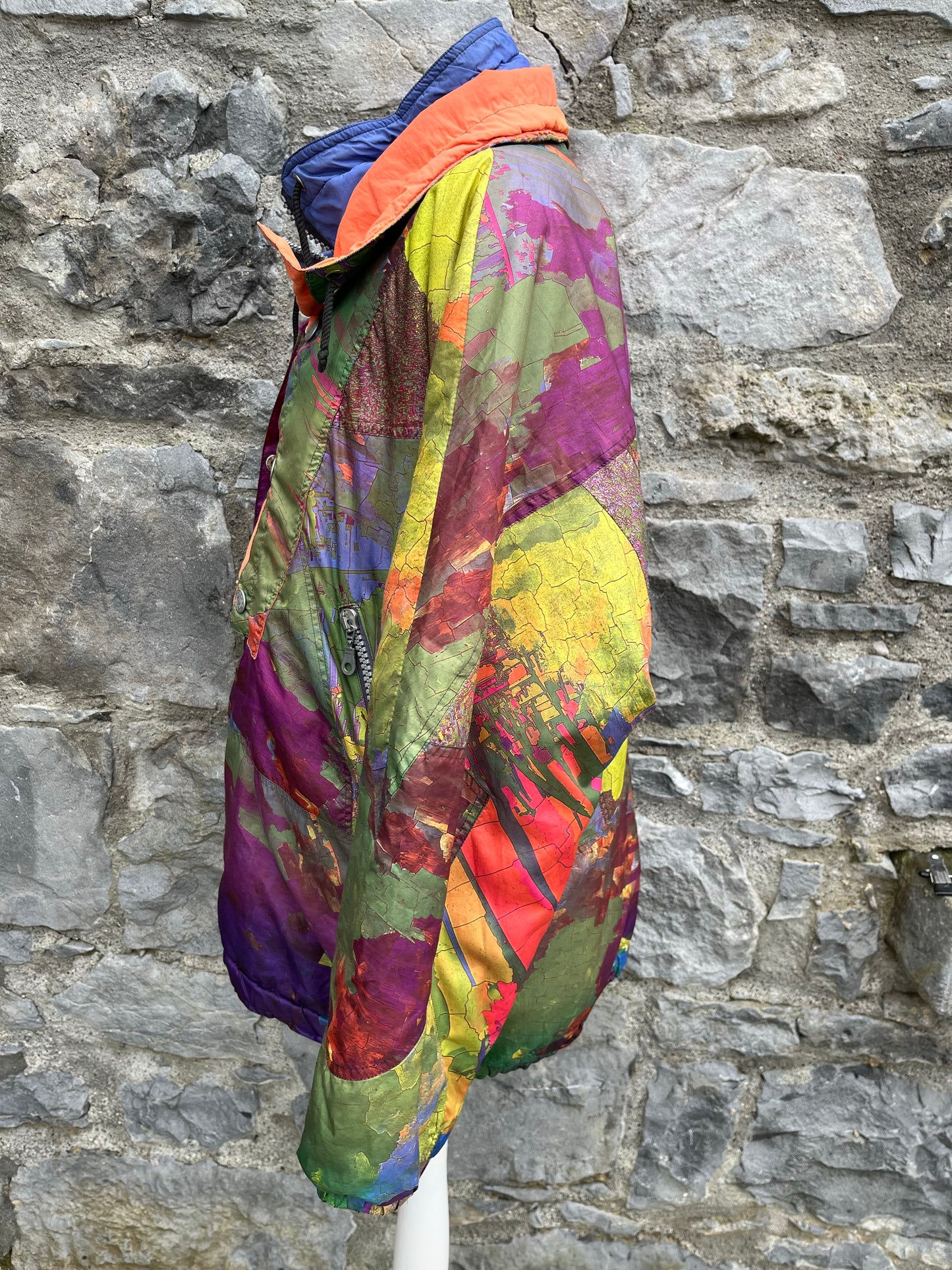 80s rainbow splash jacket S/M