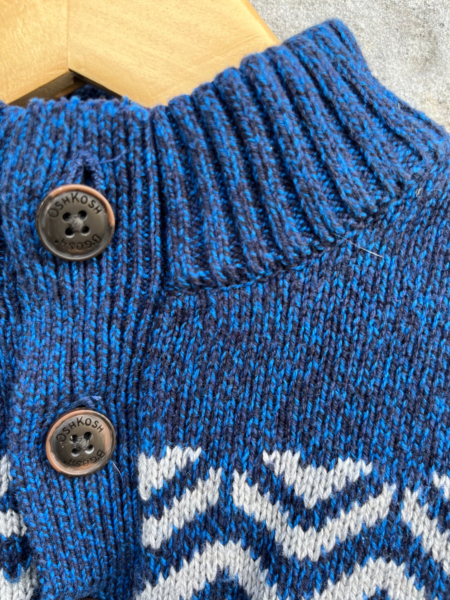 Blue melange jumper 12-18m (80-86cm)