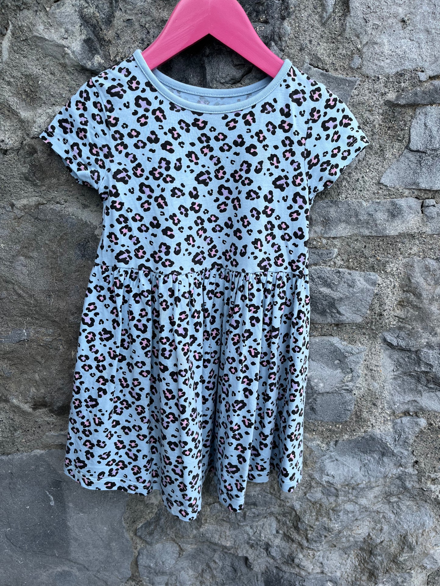 Blue Leopard dress 3-4y (98-104cm)
