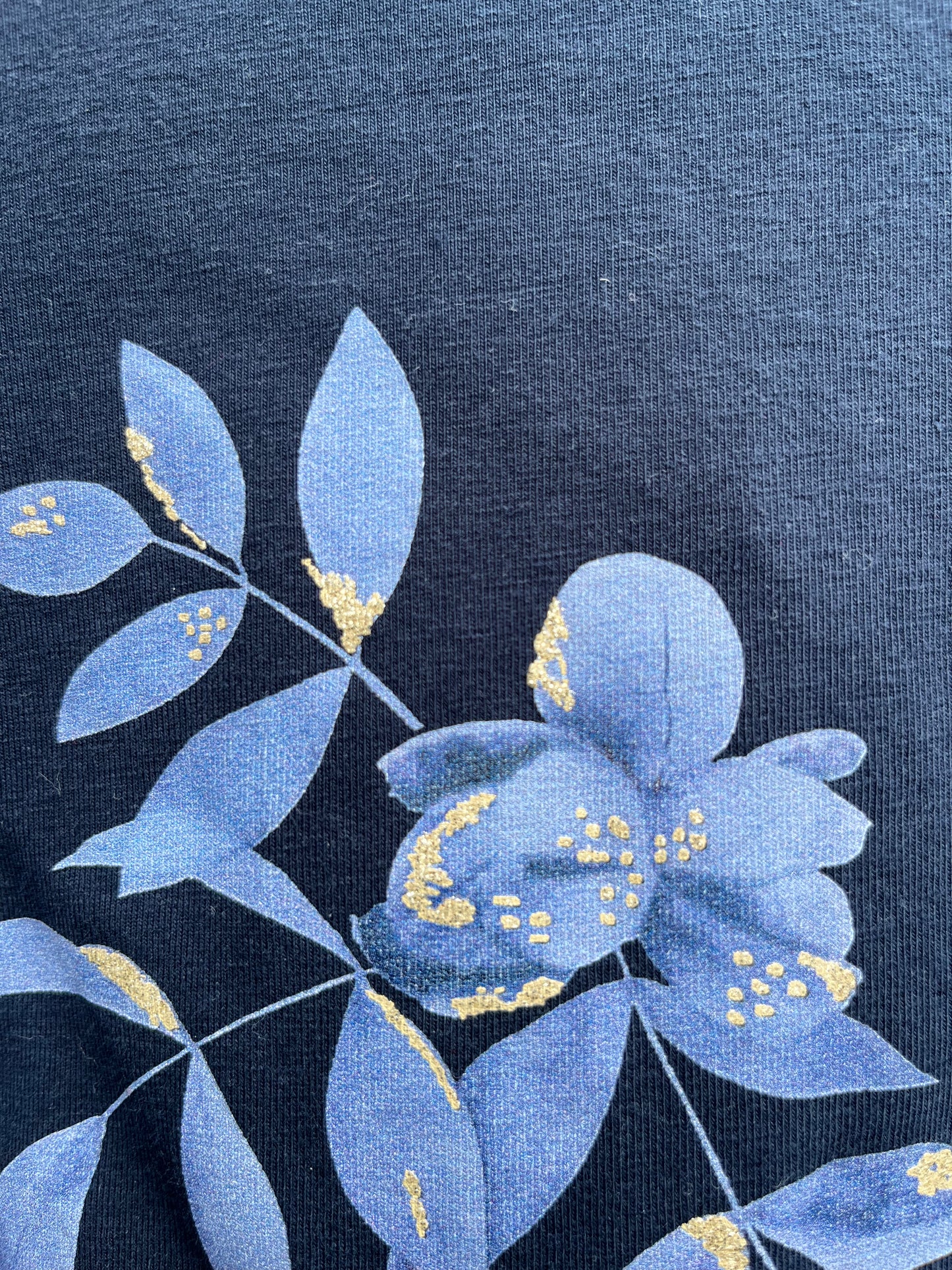 Blue flower top 12-18m (80-86cm)
