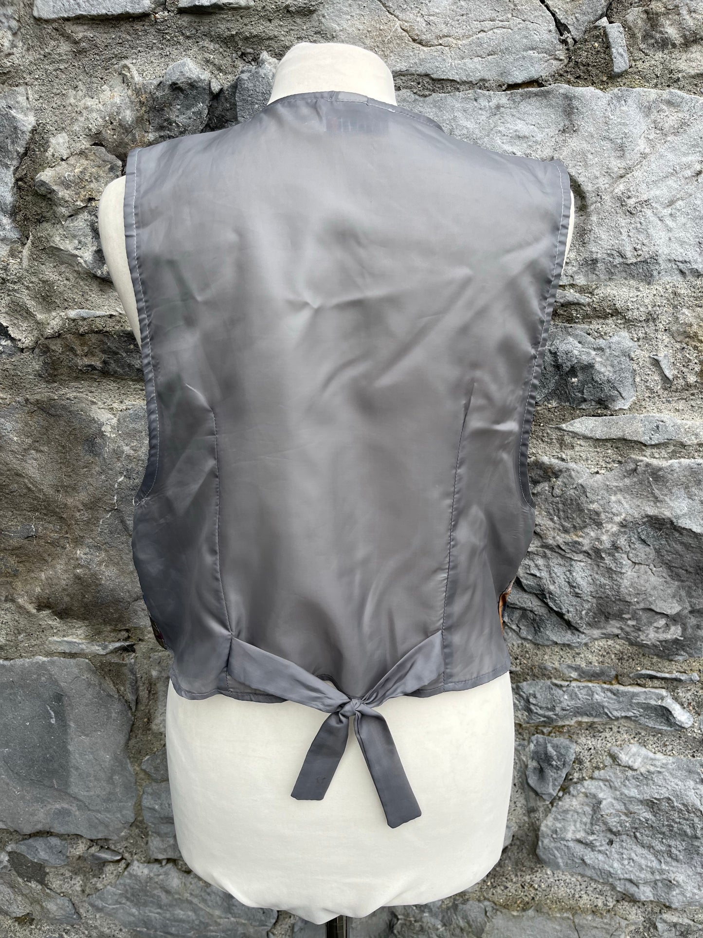 80s grey waistcoat uk 10