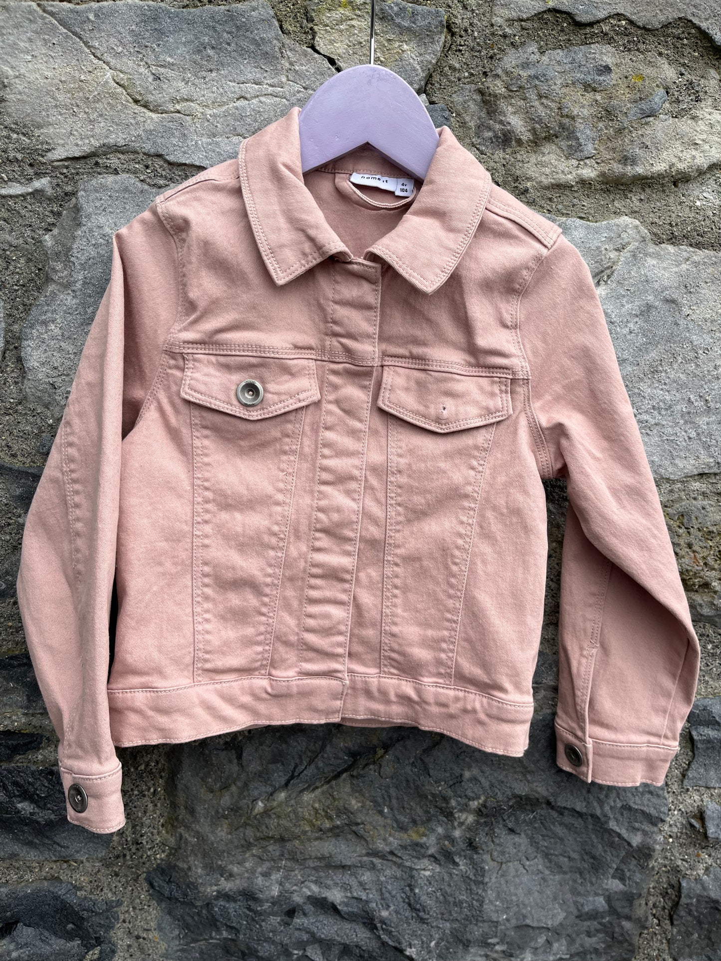 Pink denim jacket 3-4y (98-104cm)