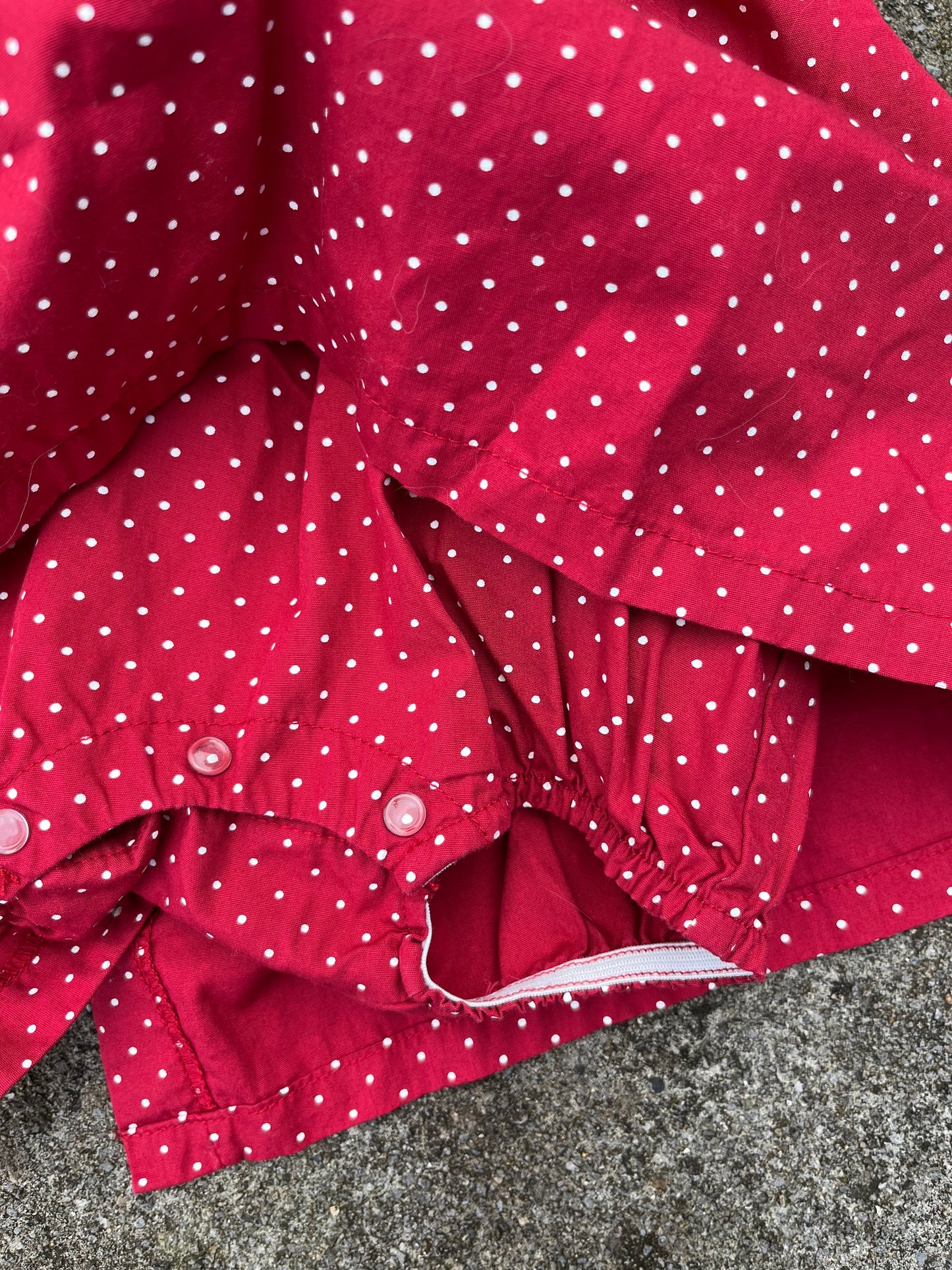 Red spotty pinafore 3-6m (62-68cm)