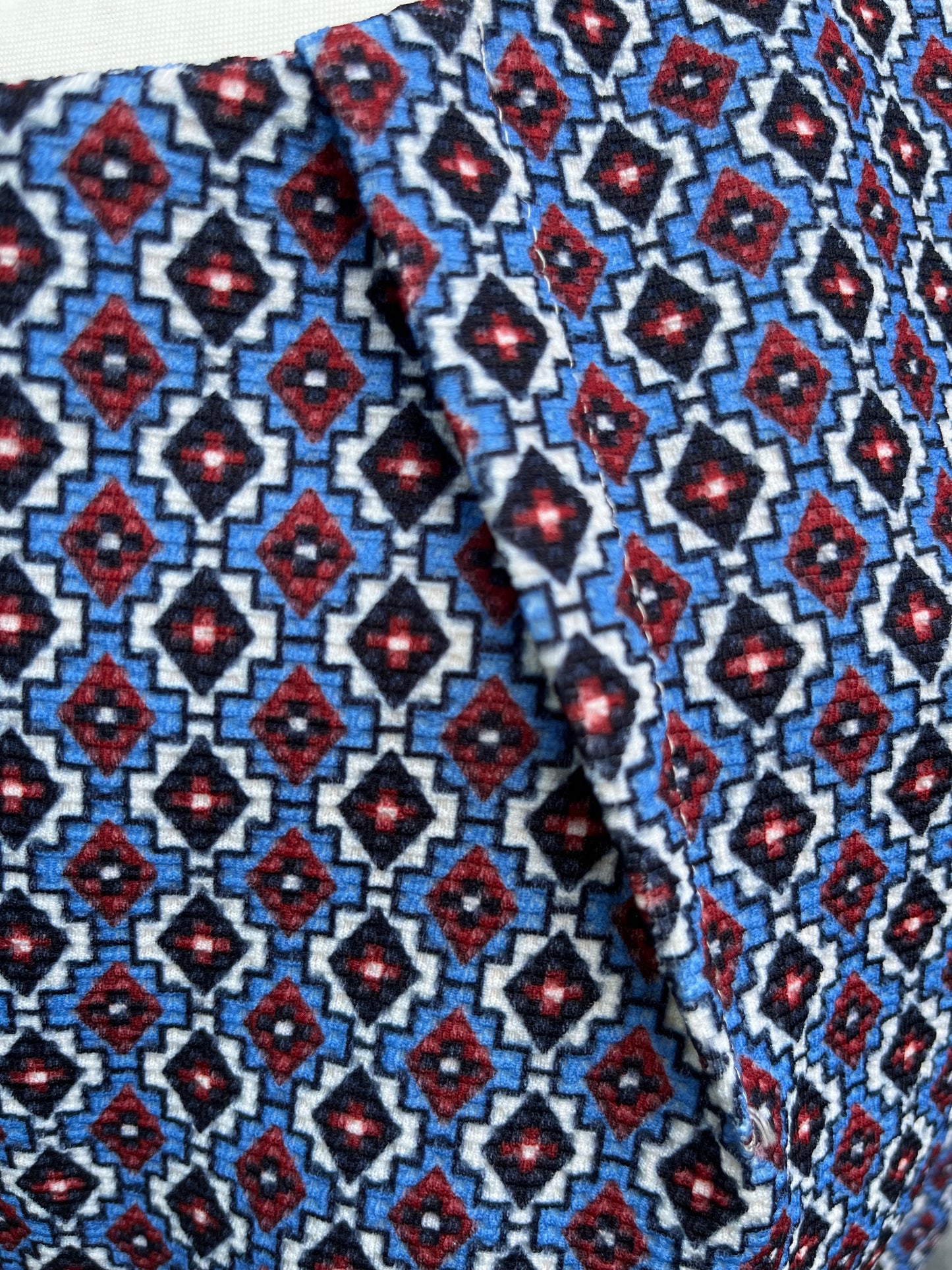 Blue geometric dress uk 10