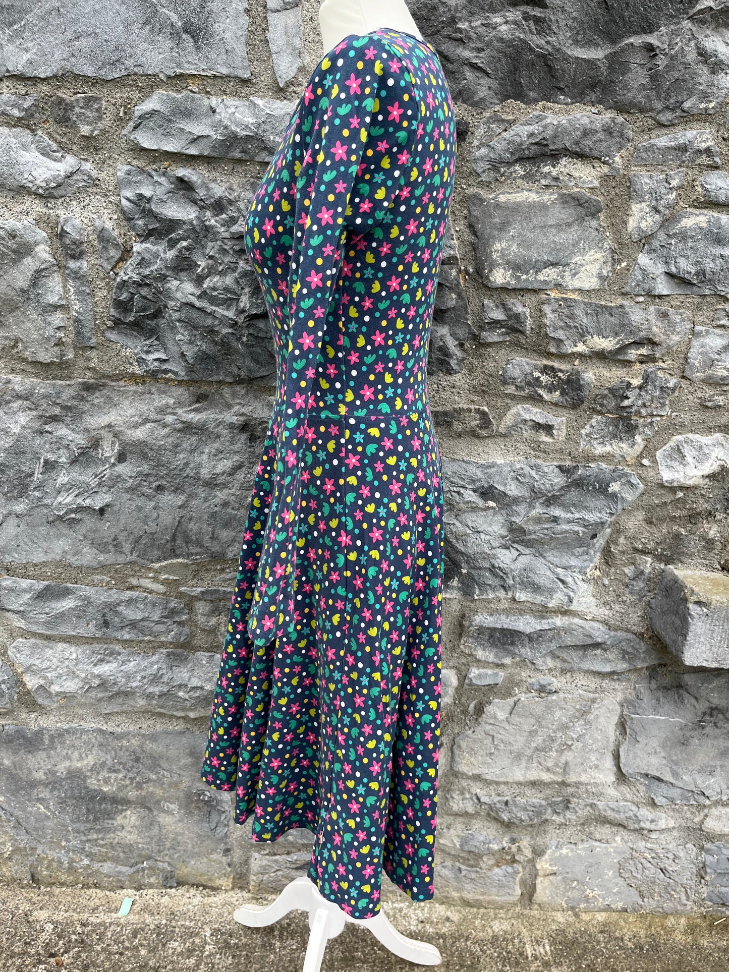 Floral navy skater dress uk 10
