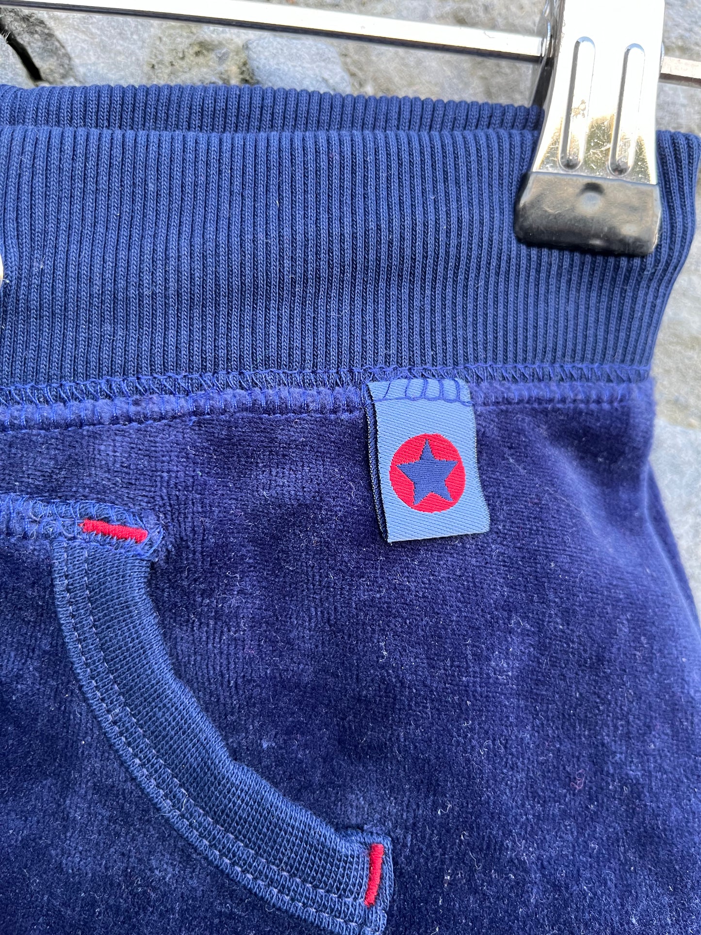 Navy velour mini skirt 9m (74cm)