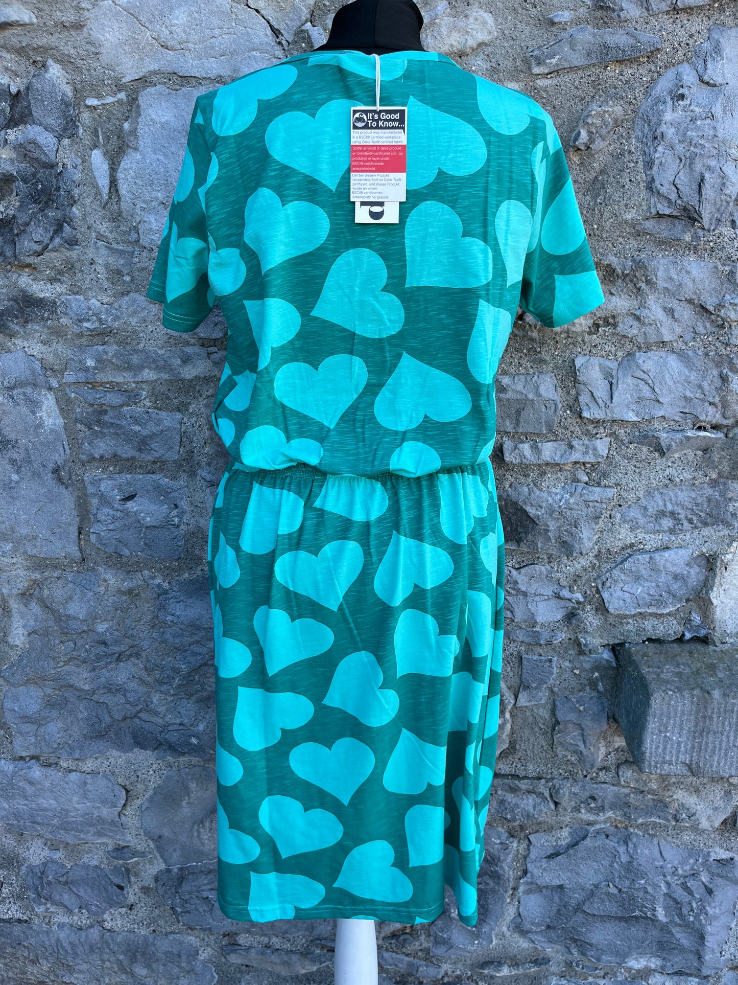 Green hearts dress uk 8-10