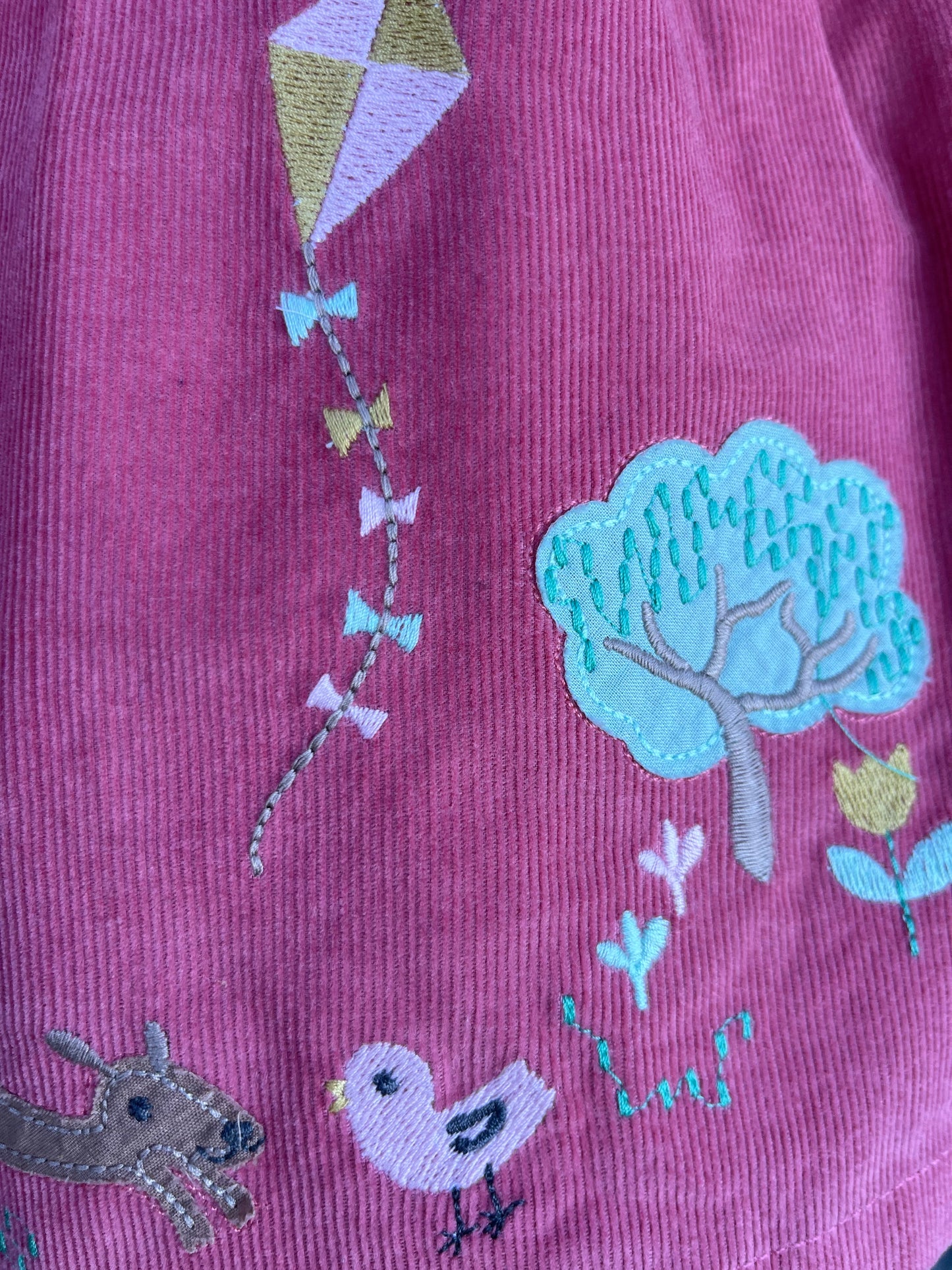 Pink cord pinafore 6-9m (68-74cm)