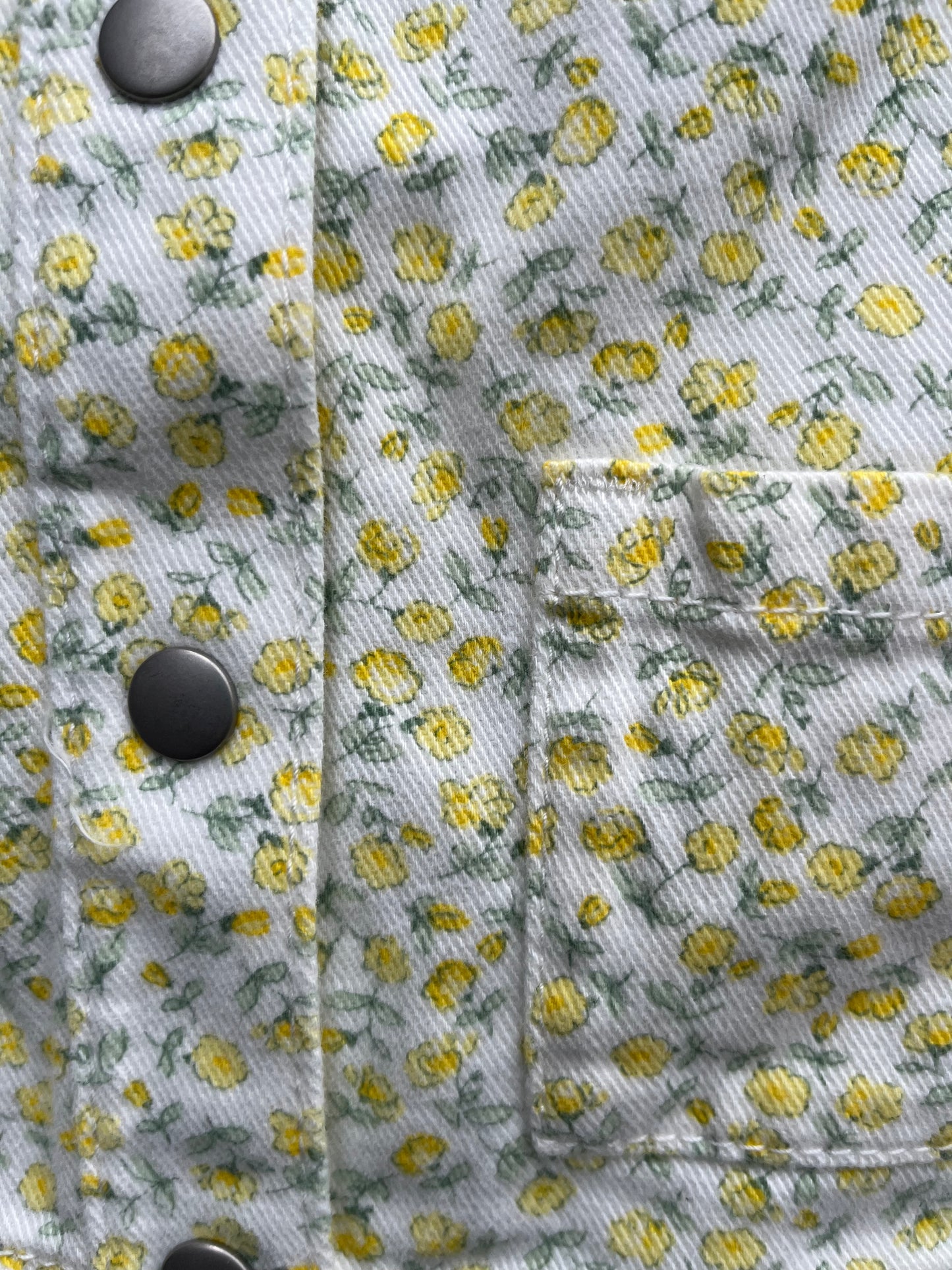 Yellow flowers denim jacket 9-12m (74-80cm)