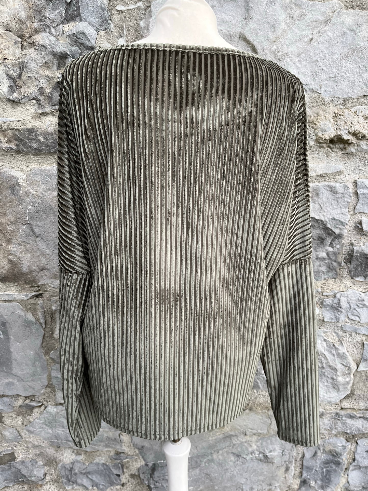 Stripy velour top uk 16
