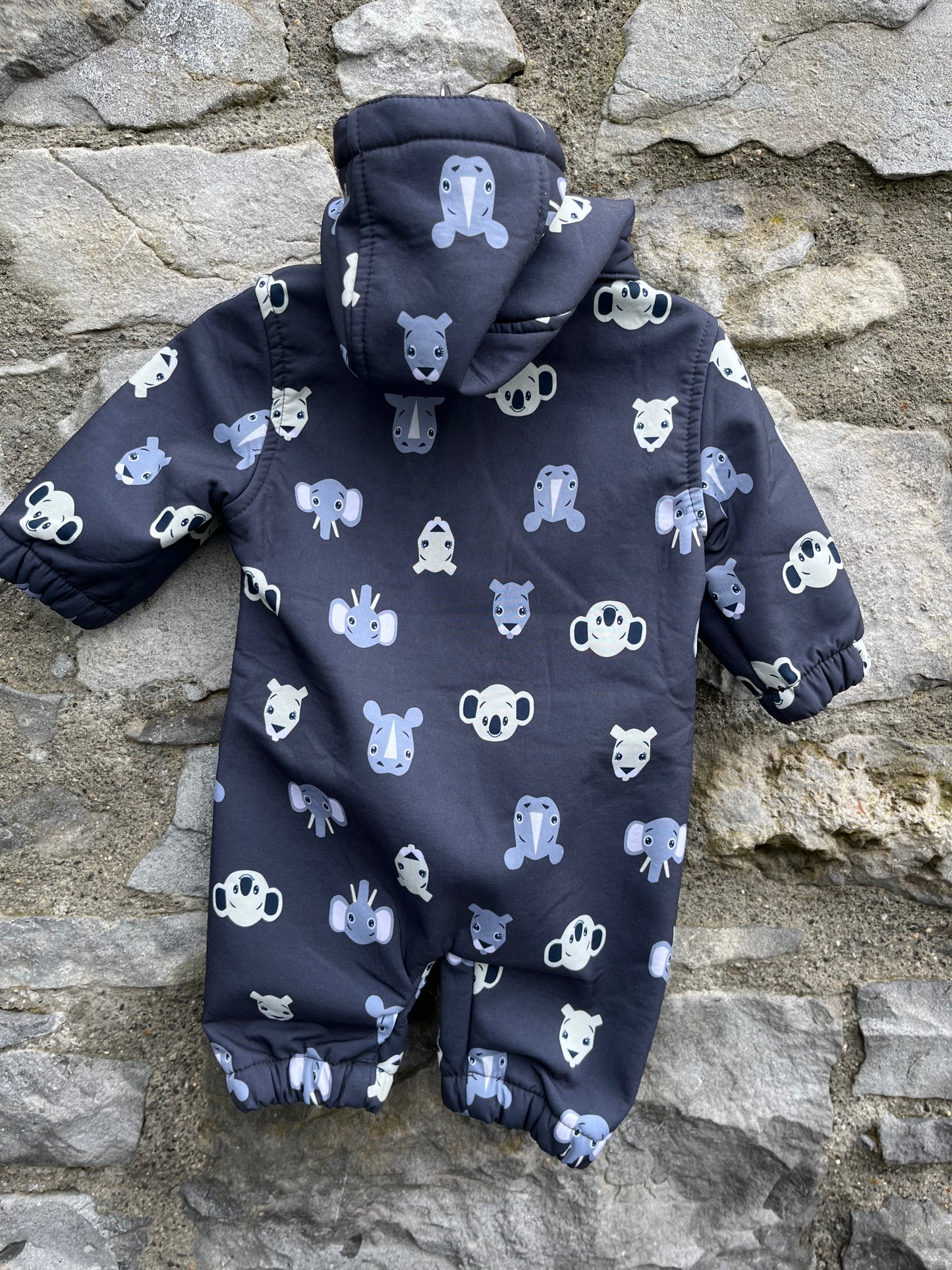 Animals softshell pram suit 1-2m (50-56cm)