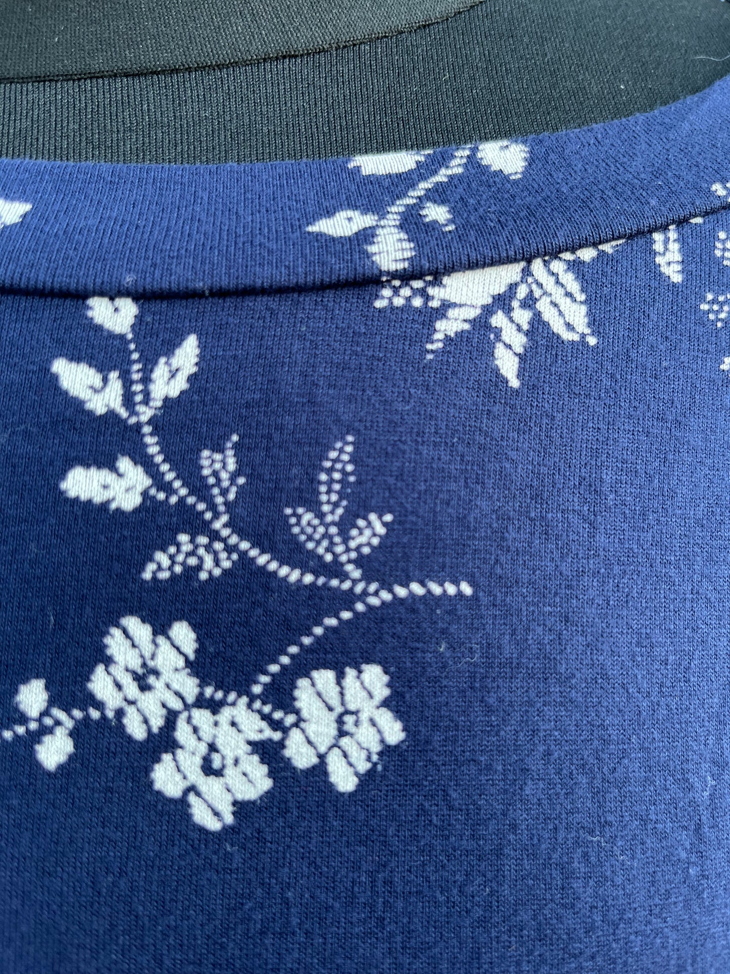 Navy floral tunic uk 10
