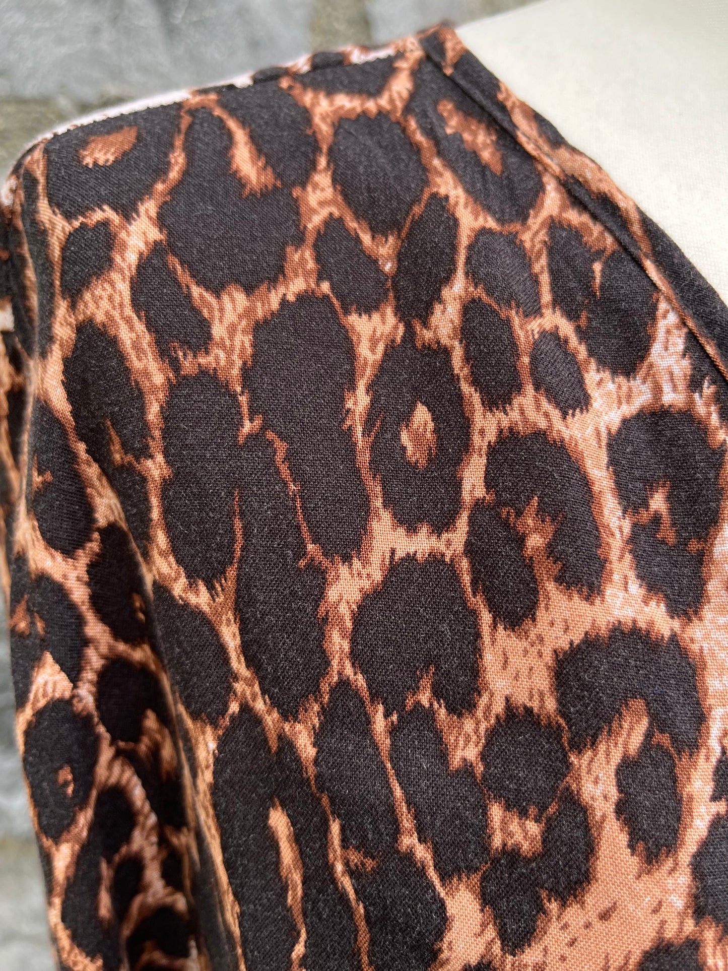 Leopard print wrap dress uk 10-12