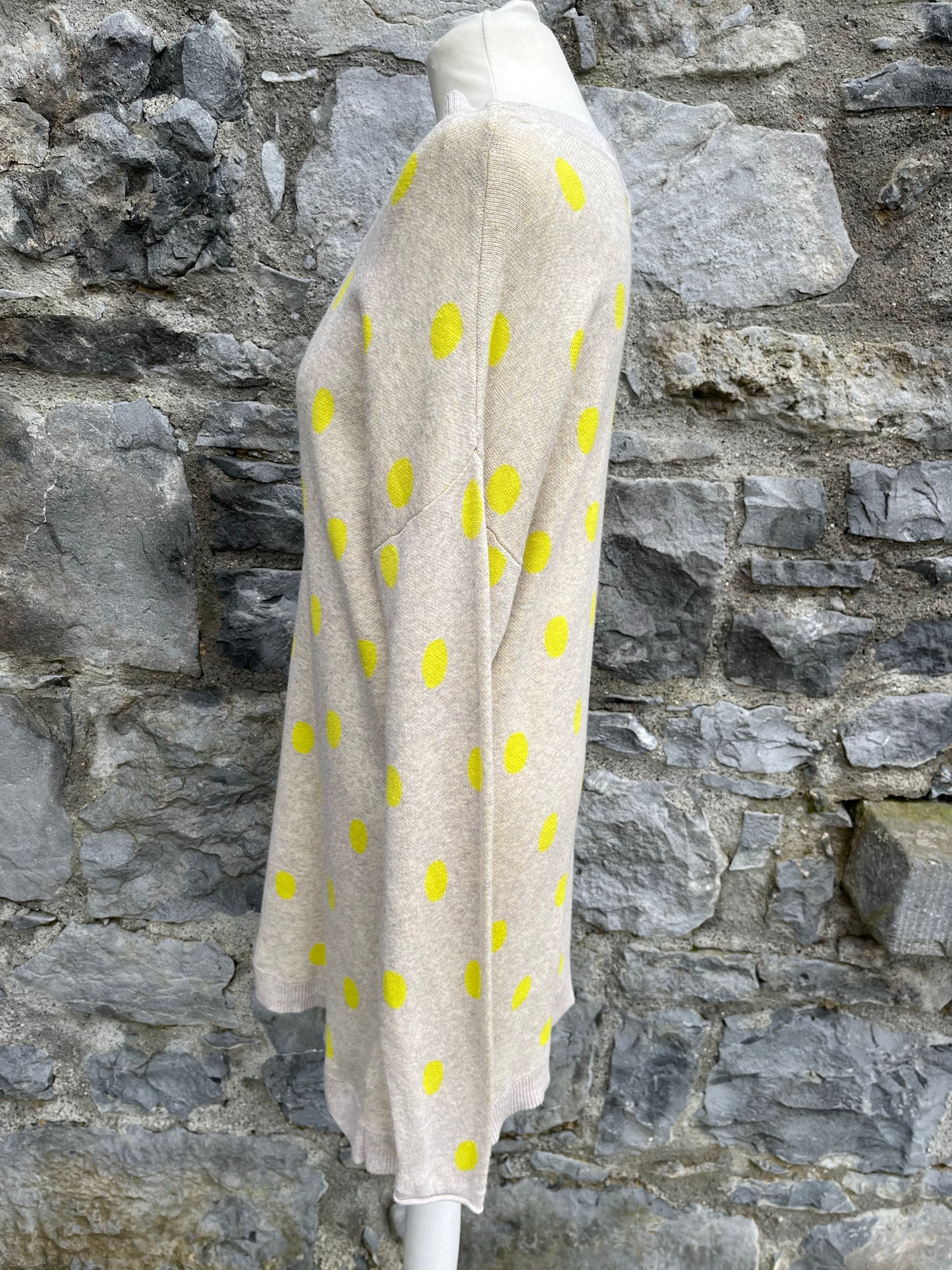Grey jumper with yellow dots uk 16-20