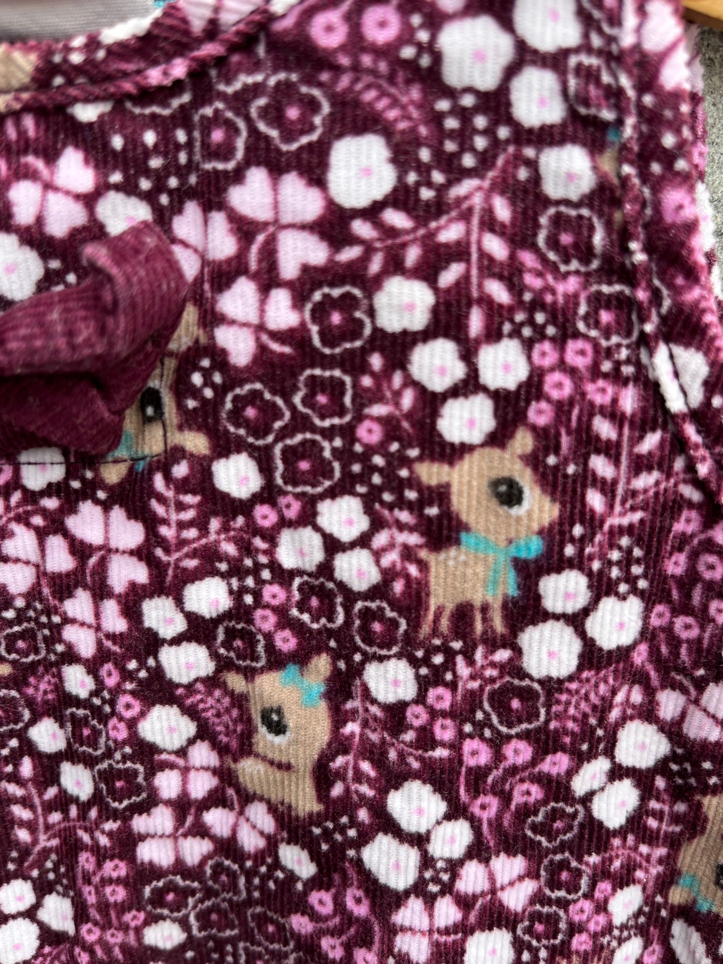 Baby deer cord pinafore 2-4m (62cm)