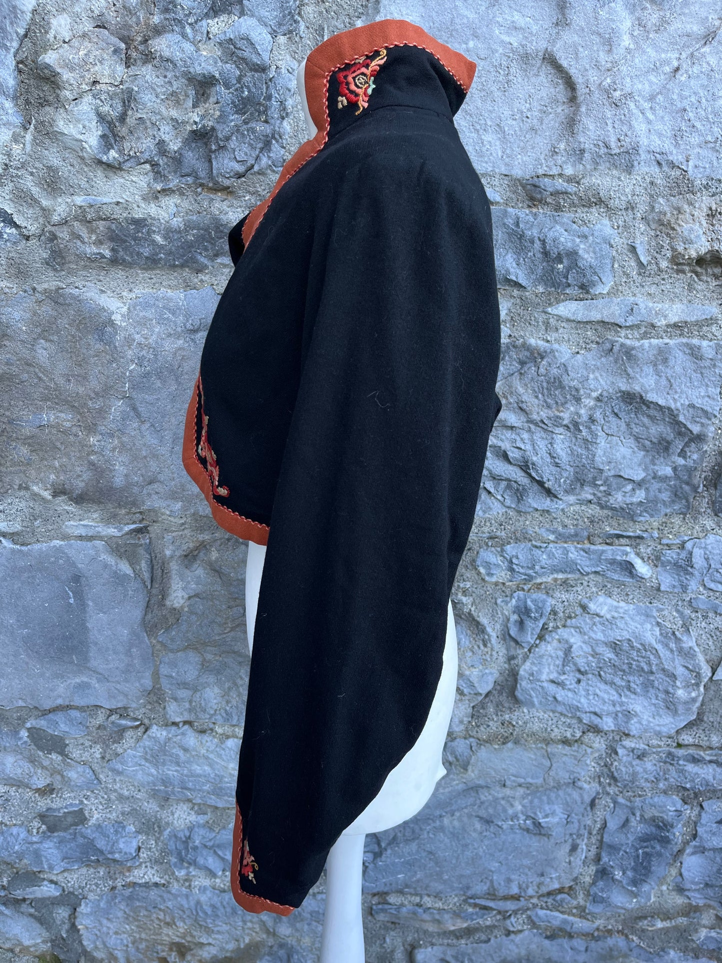 Black embroidered jacket uk 10-12