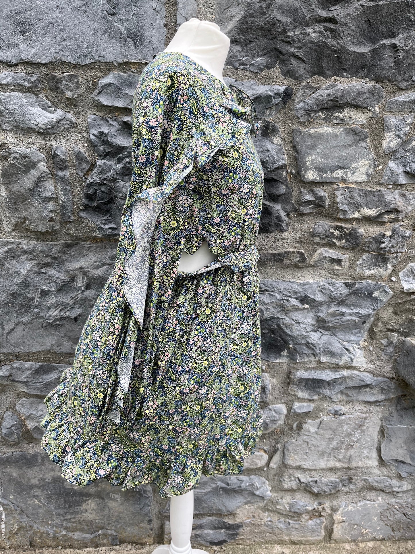 Floral ruffle dress uk 12