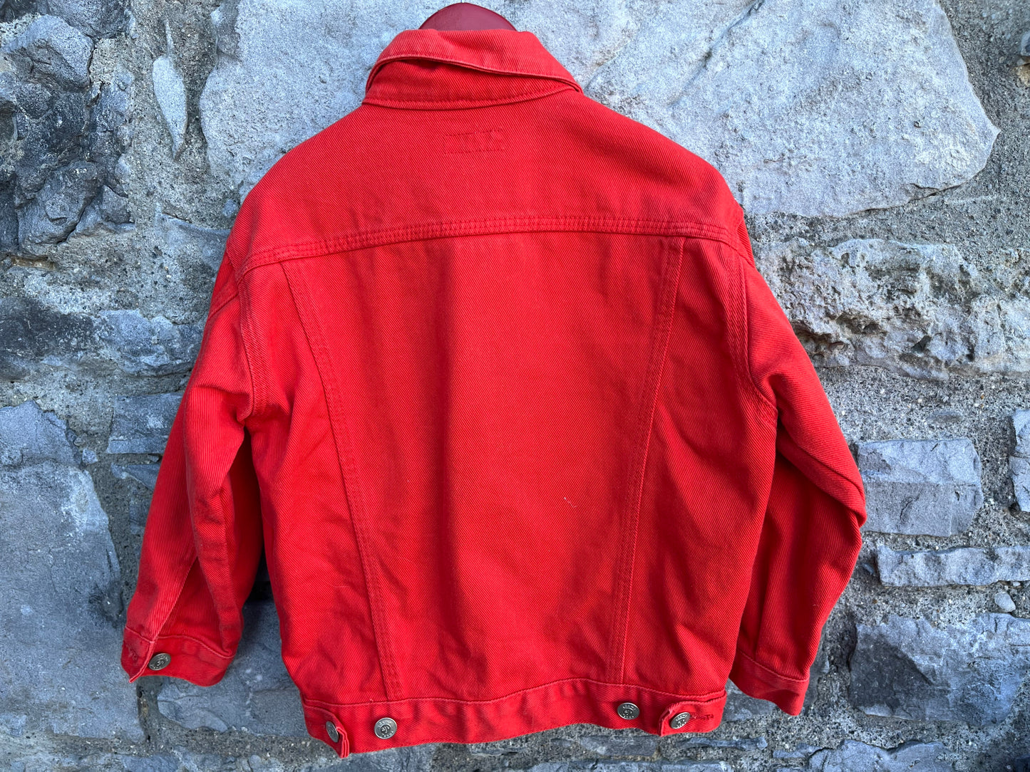 90s Orange denim jacket 5-6y (110-116cm)