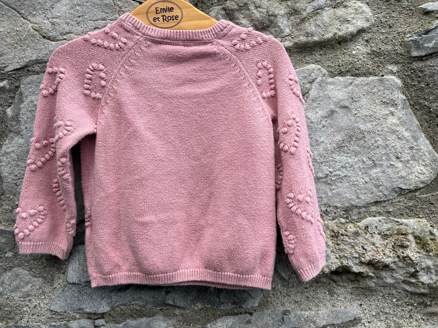 Pink hearts jumper 6-9m (68-74cm)