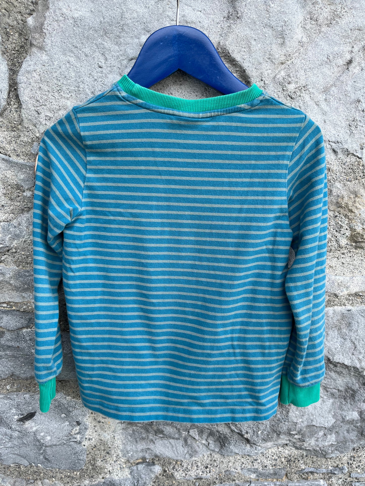 Teal stripy top 3-4y (98-104cm)