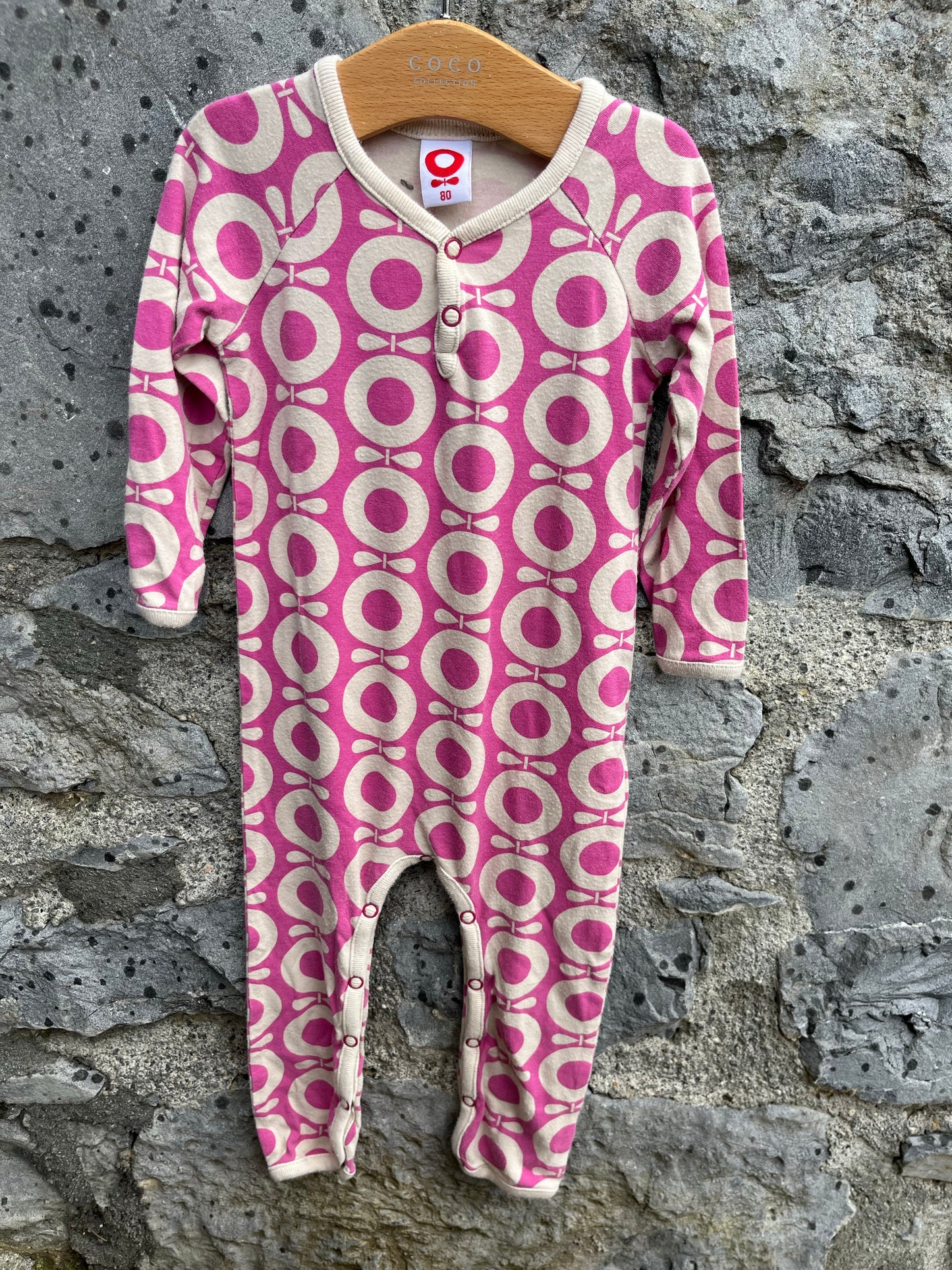 Pink onesie 9-12m (74-80cm)