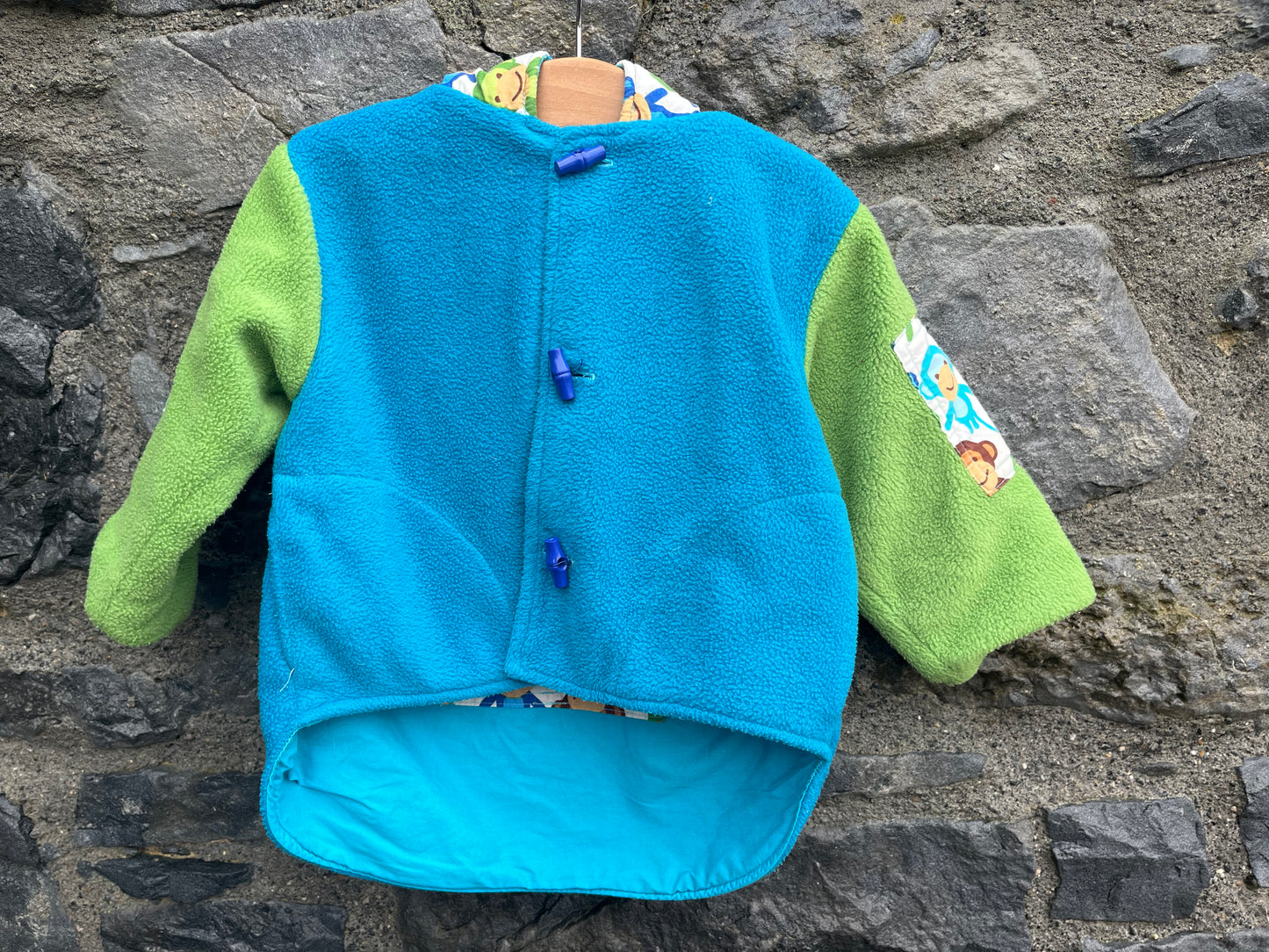 Blue&green monkey jacket 6-9m (68-74cm)