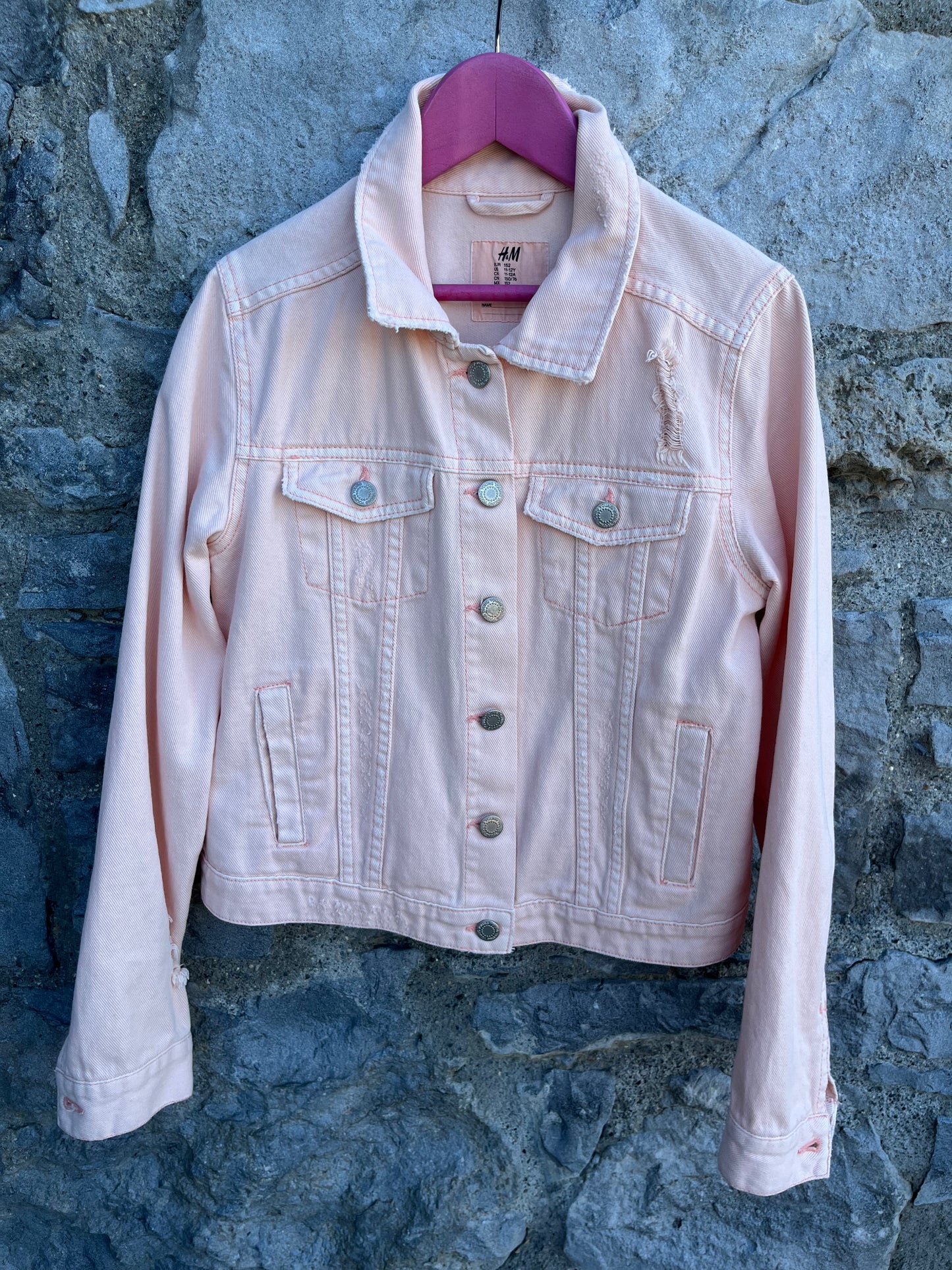 Pink denim jacket 11-12y (146-152cm)