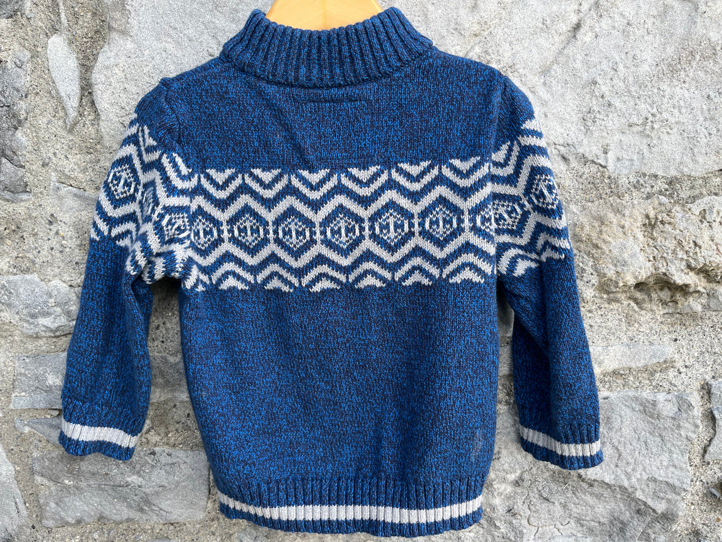 Blue melange jumper 12-18m (80-86cm)