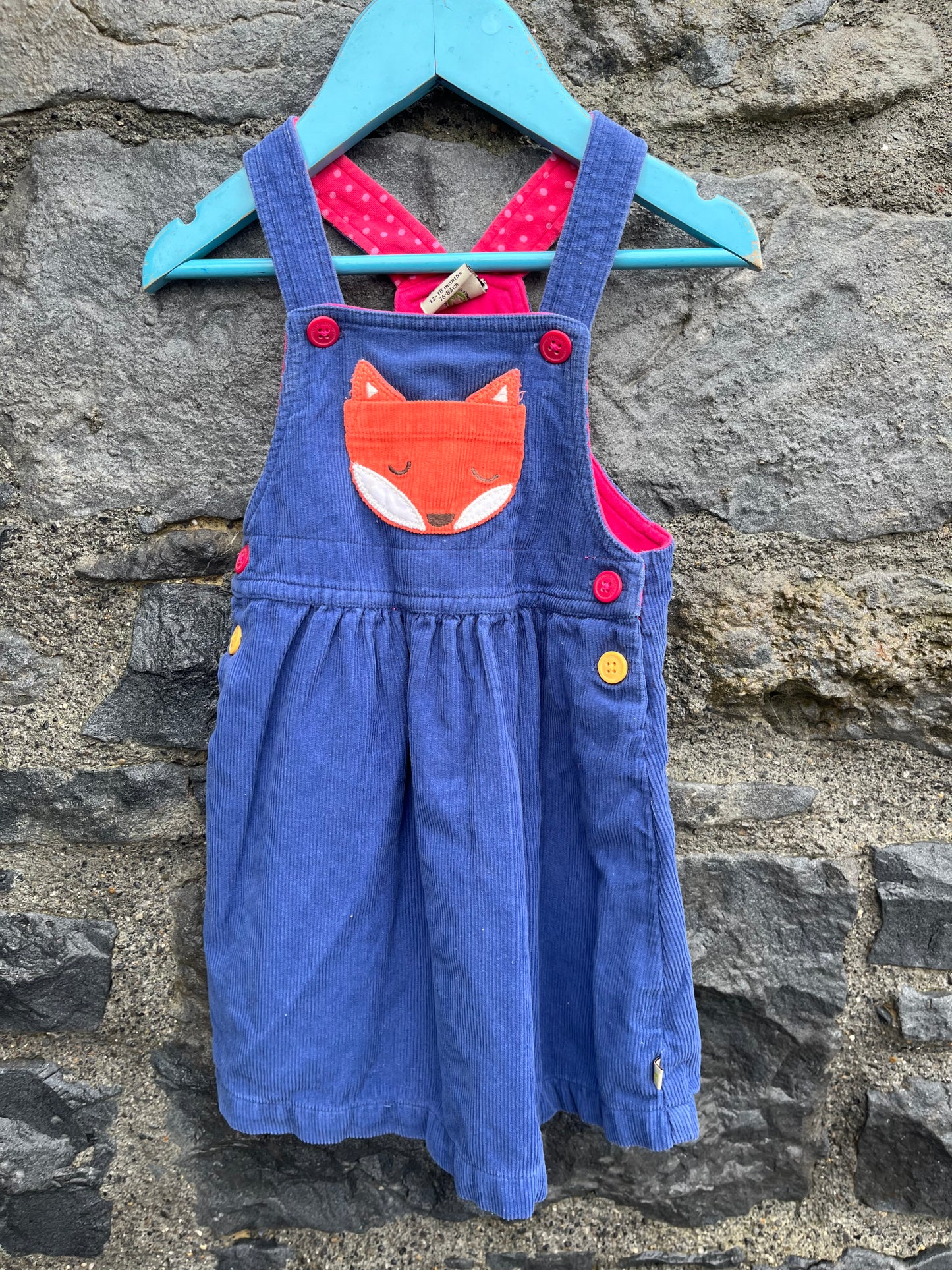 Fox pinafore&tights 12-18m (80-86cm)