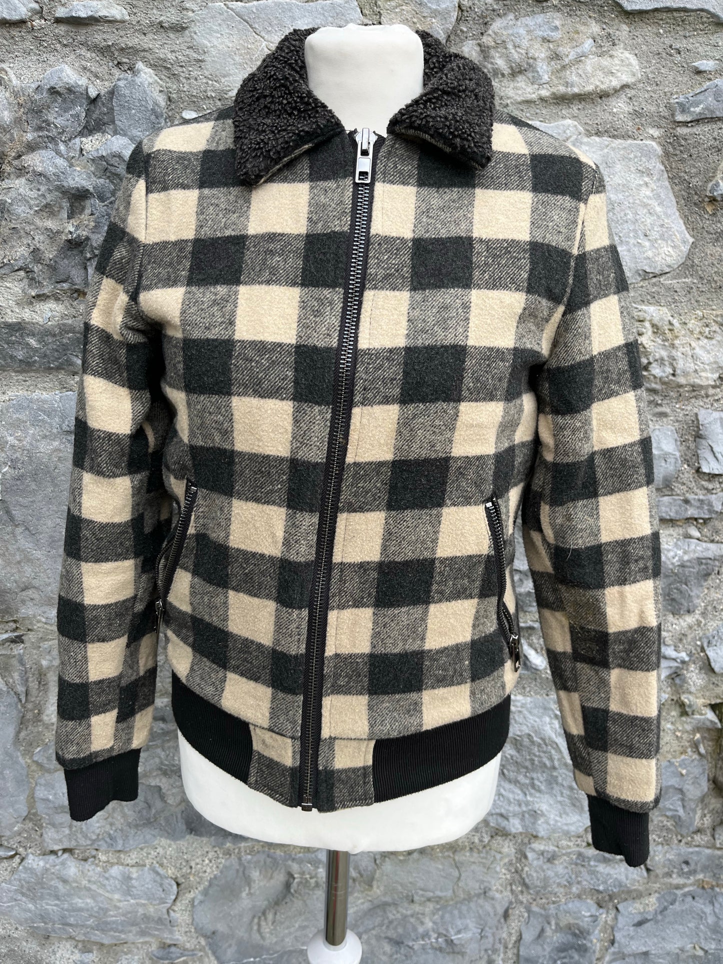 Black&beige check jacket 12-13y (152-158cm)