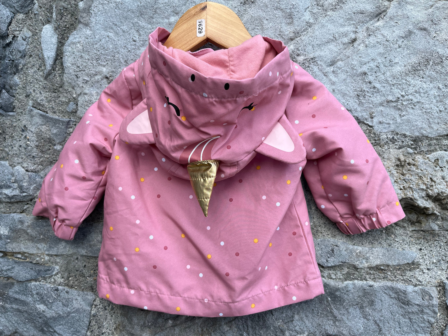 Pink unicorn jacket 0-3m (56-62cm)