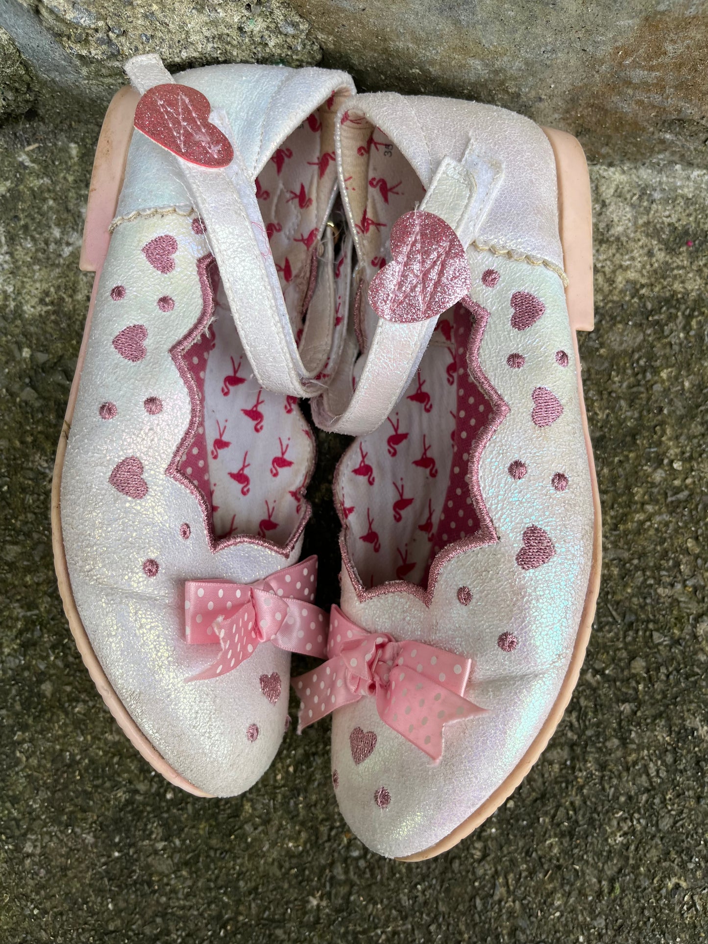 White hearts shoes uk 2 (eu 35)