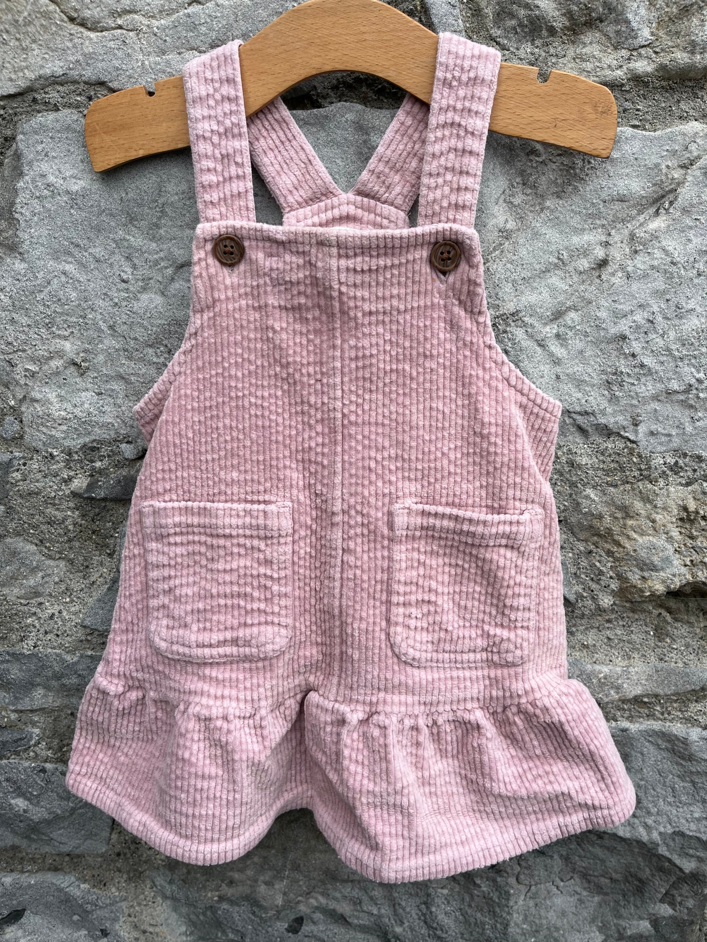 Pink cord pinafore 9-12m (74-80cm)