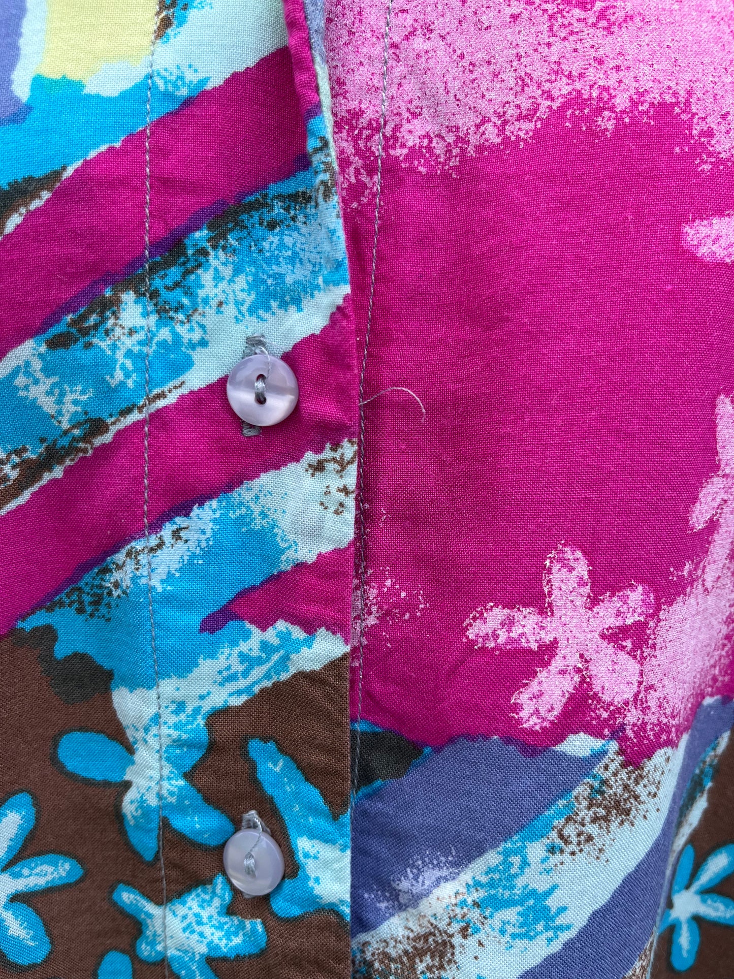 80s pink abstract shirt uk 12-14