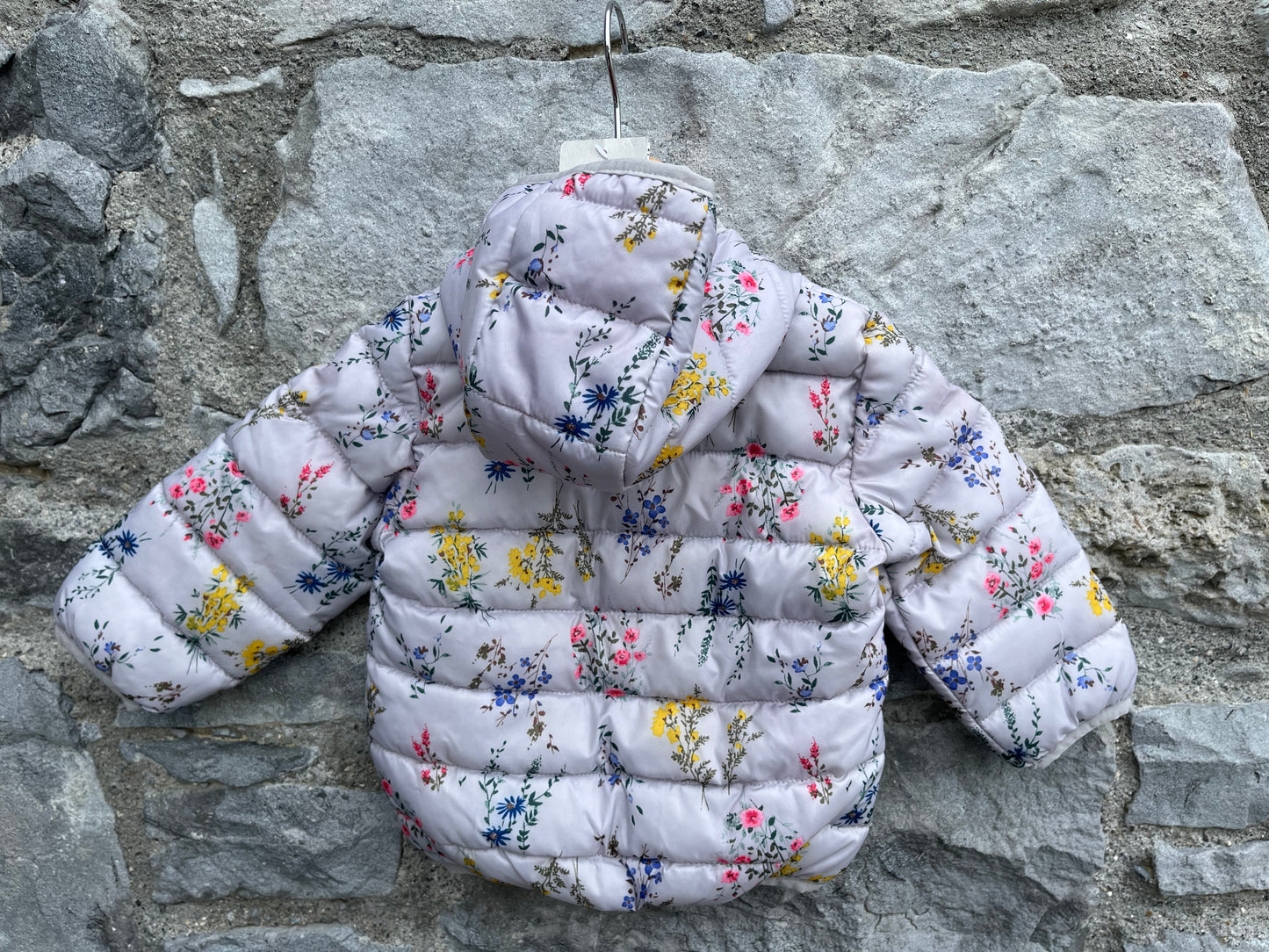 Grey floral jacket 6-9m (68-74cm)
