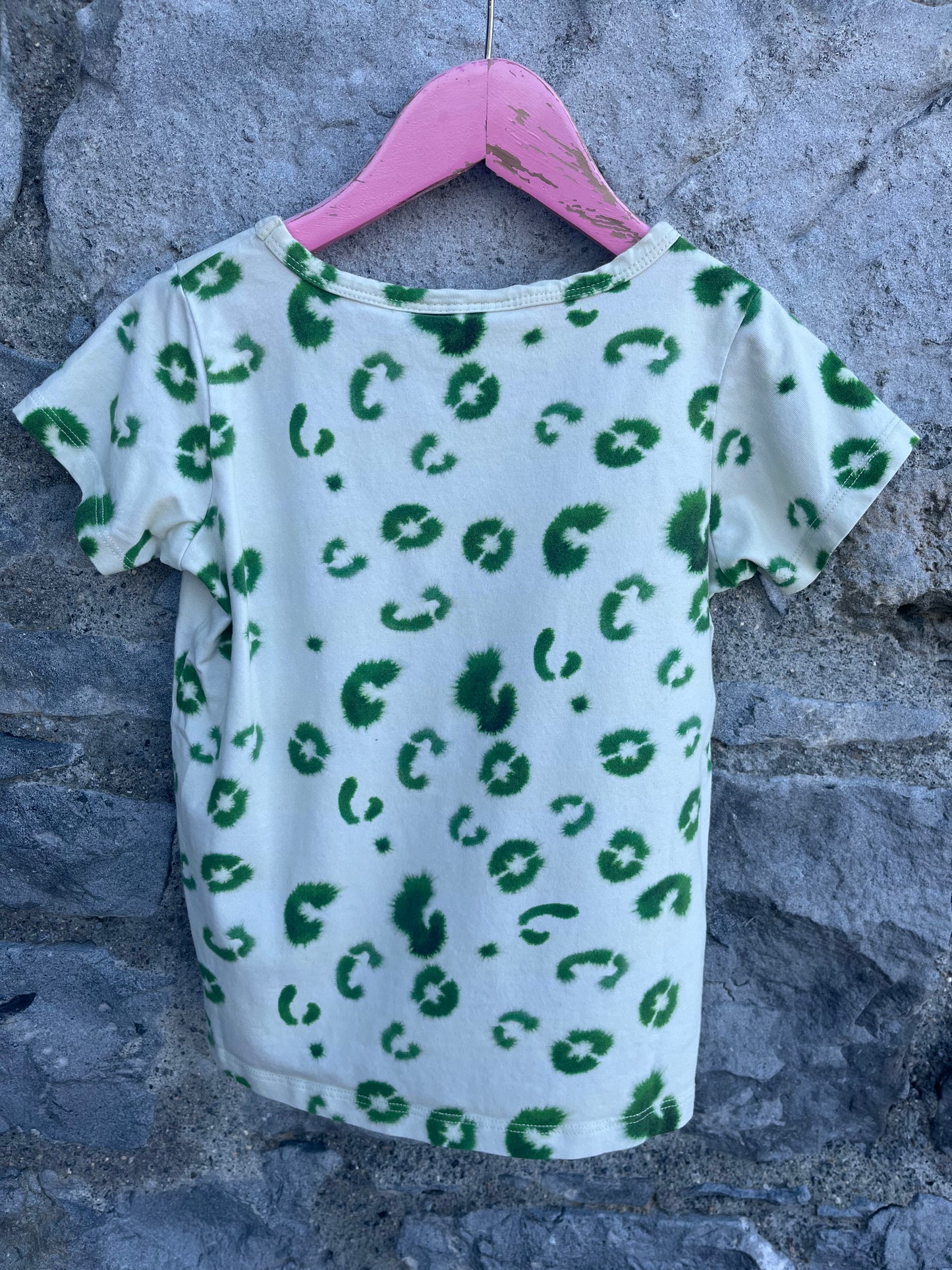 Green ink blobs T-shirt 4y (104cm)
